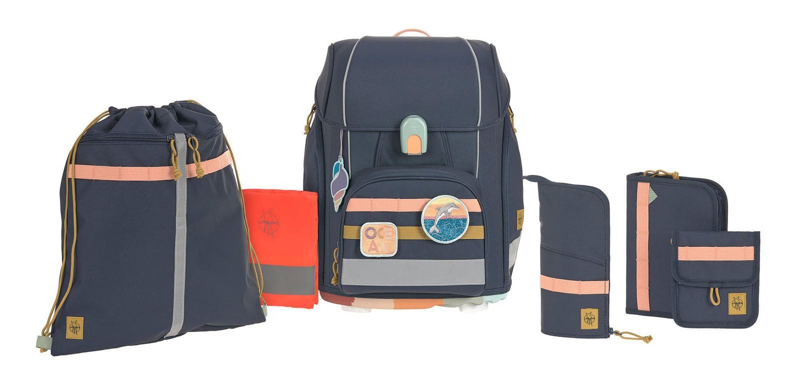 LÄSSIG Schulranzen School Set Boxy Unique (Set, 5-tlg)