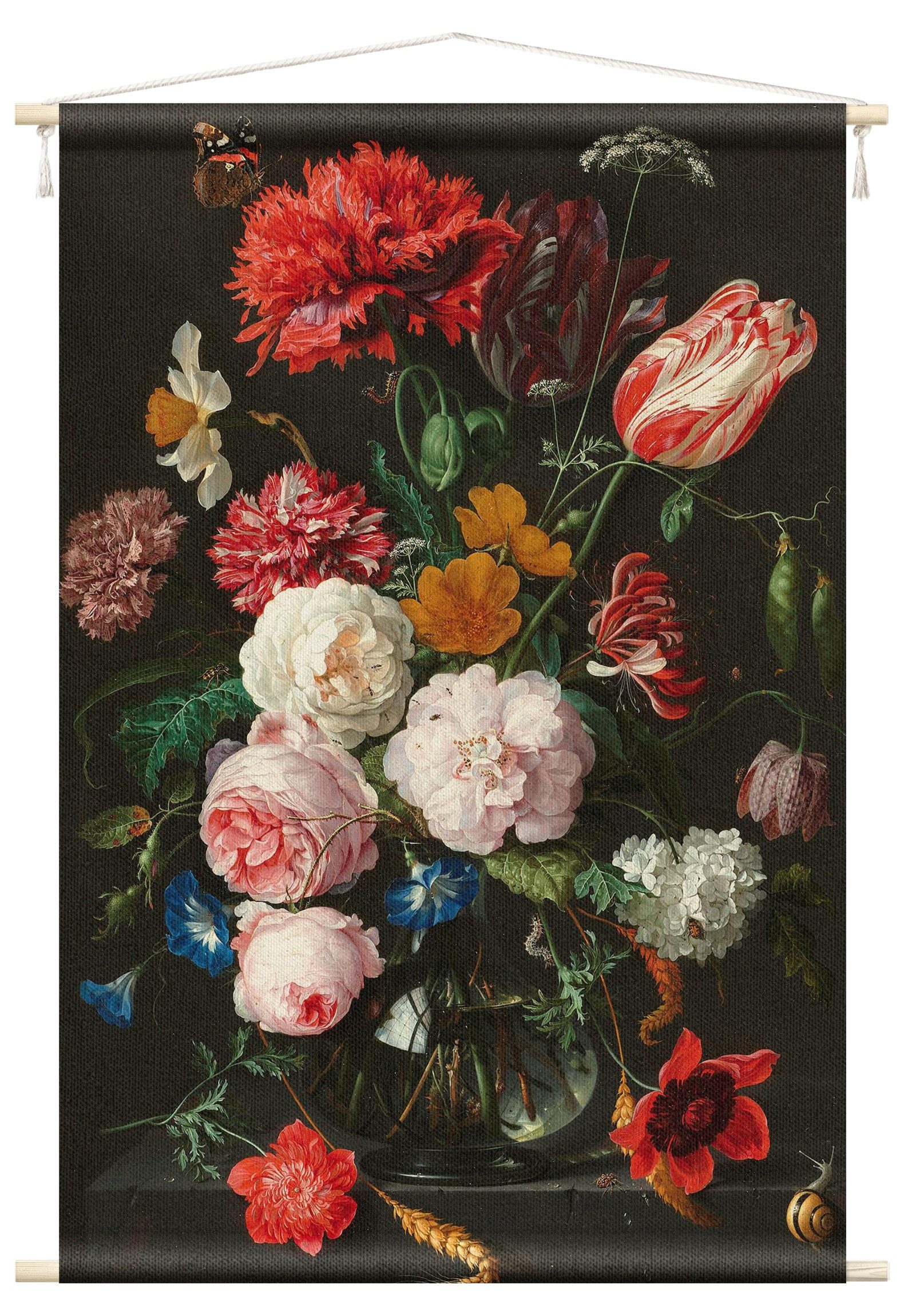 Wandteppich modern Blumen Vintage bunt