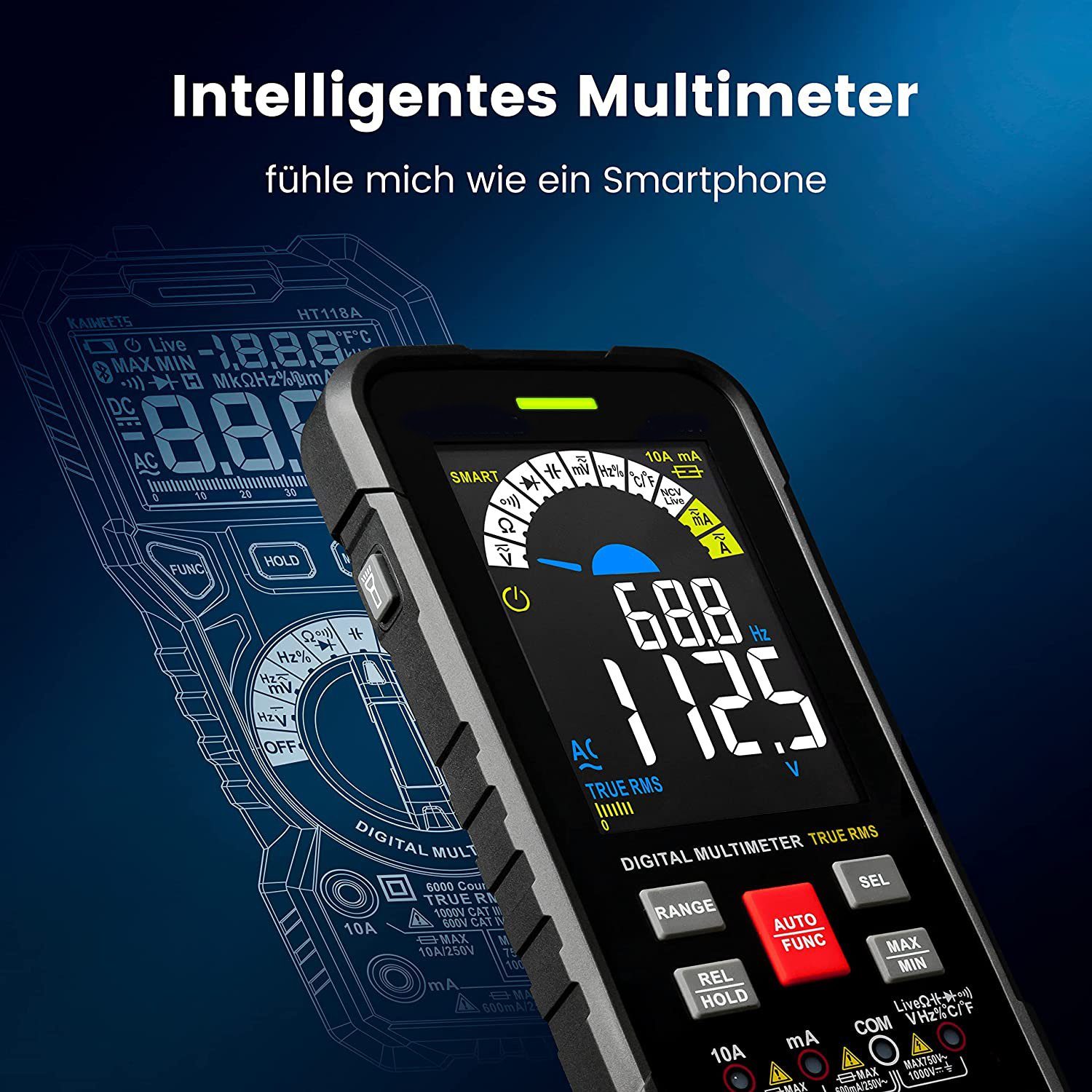 GelldG Multi-Tool Digital Multimeter, Strommessgerät, Intelligentes misst Spannung