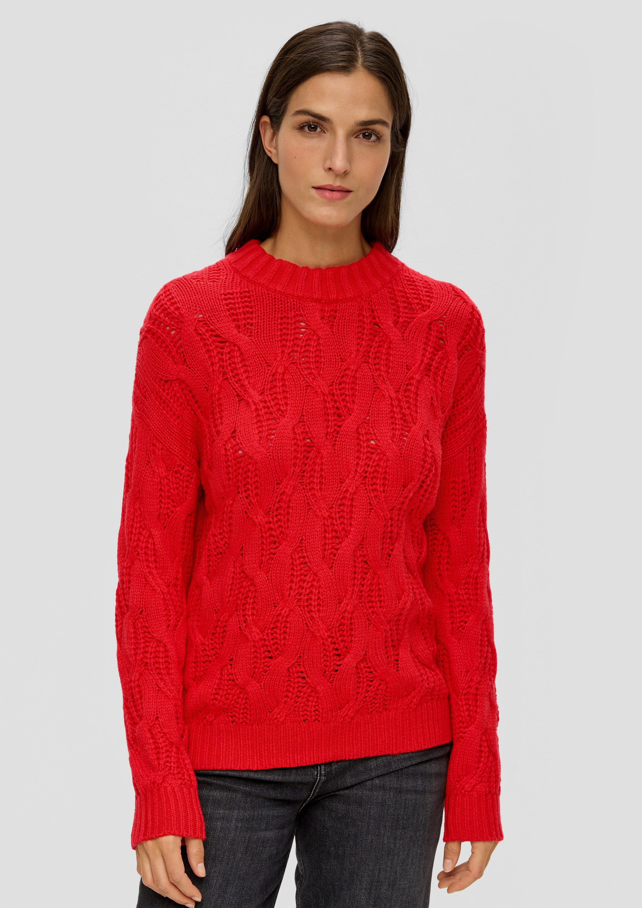 s.Oliver Longpullover Strickpullover Strickpullover aus Viskosemix günstig online kaufen