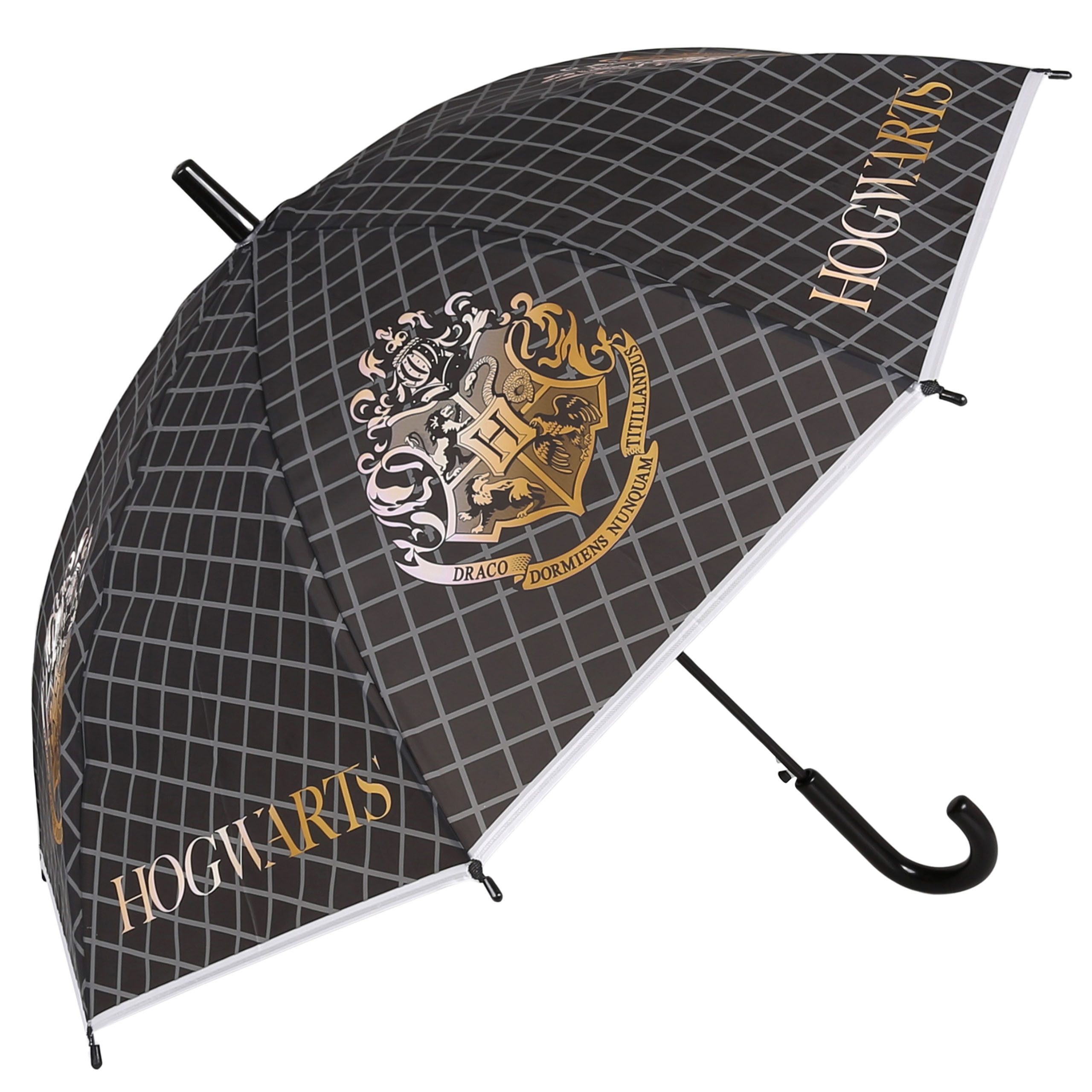 Sarcia.eu Taschenregenschirm Harry Potter Hogwarts Schwarzer klappbarer Automatikschirm, für Jungen