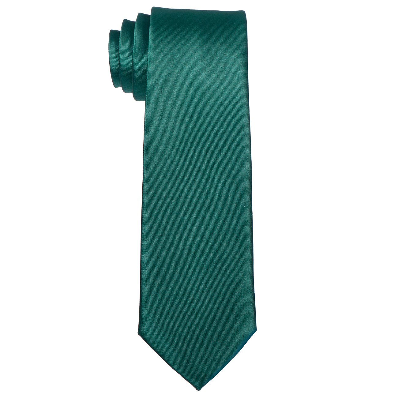 dunkelgrün Krawatte Büro Krawatte klassischer DonDon 1-St., Veranstaltungen festliche Seidenlook, cm (Packung, breit 7 1x für Krawatte) Schnitt, oder zeitlos