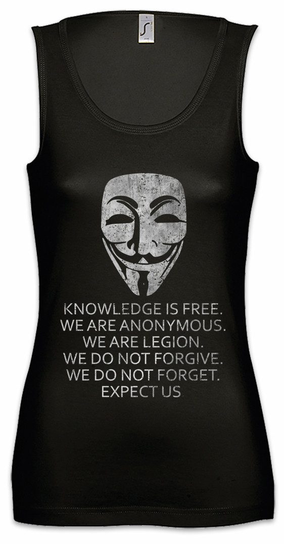Tanktop Knowledge Is Free Ärmelloses Damen T-Shirt Fun Nerd Geek Sci-Fi