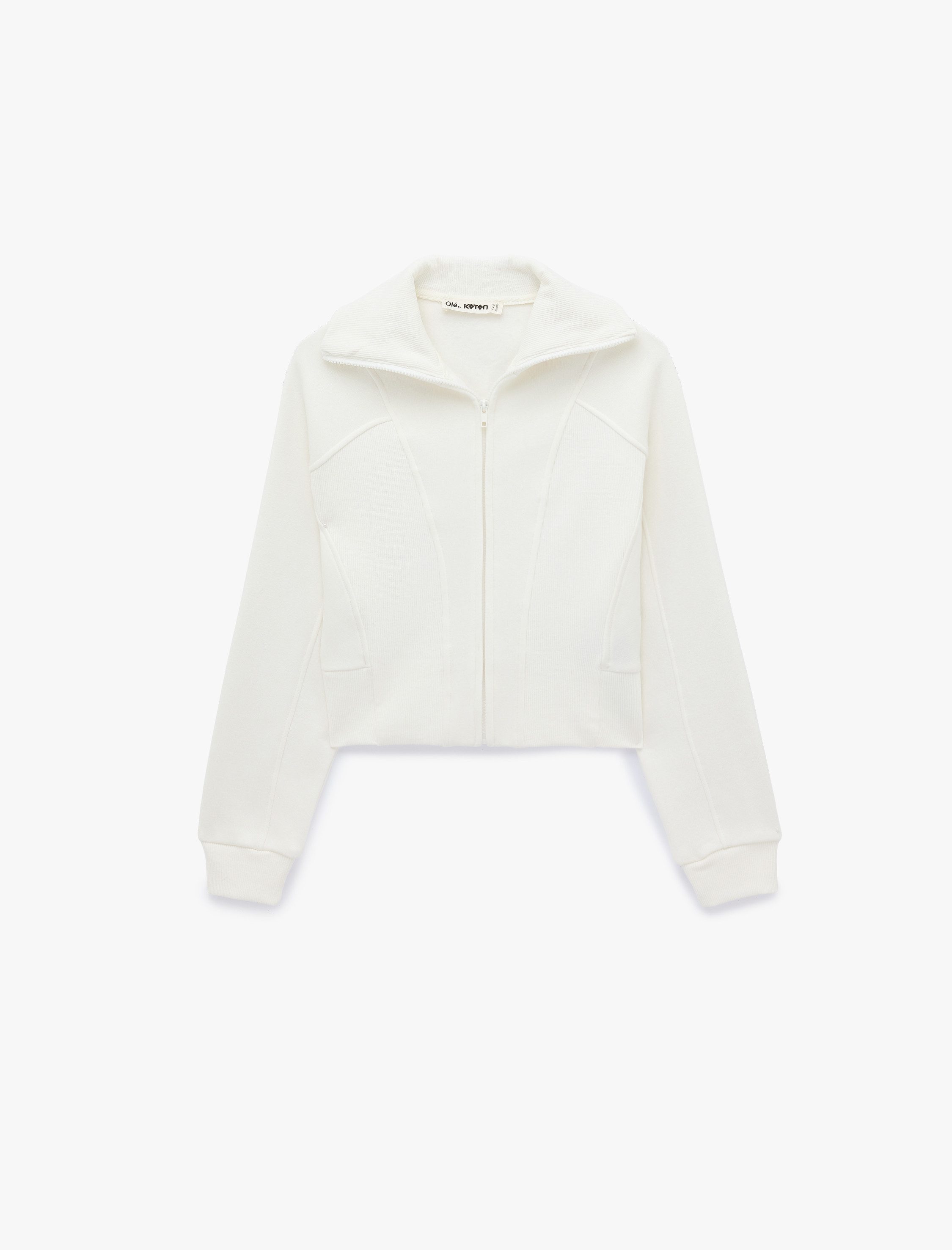 Koton Sweatshirt Koton Balonärmel Zip-Sweatshirt Baumwolle