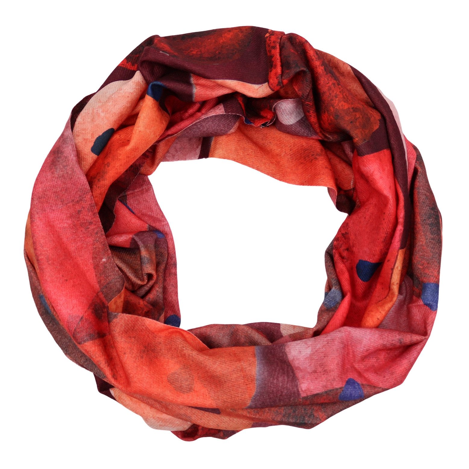 Loop Damen Schal mit Bunt Weich aus 100% Viskose