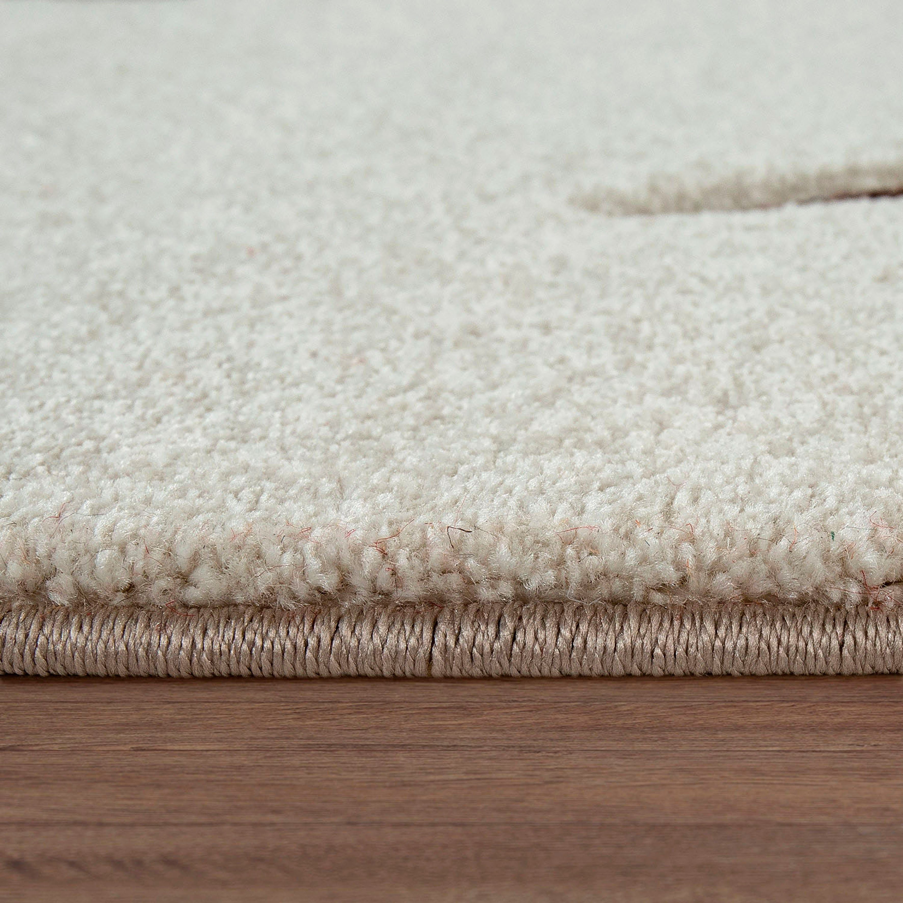 Paco Home Teppich Diamond 665, rechteckig, Höhe: 17 mm, Karo Muster, 3D-Design, auch als Läufer, Wohnzimmer, Schlafzimmer