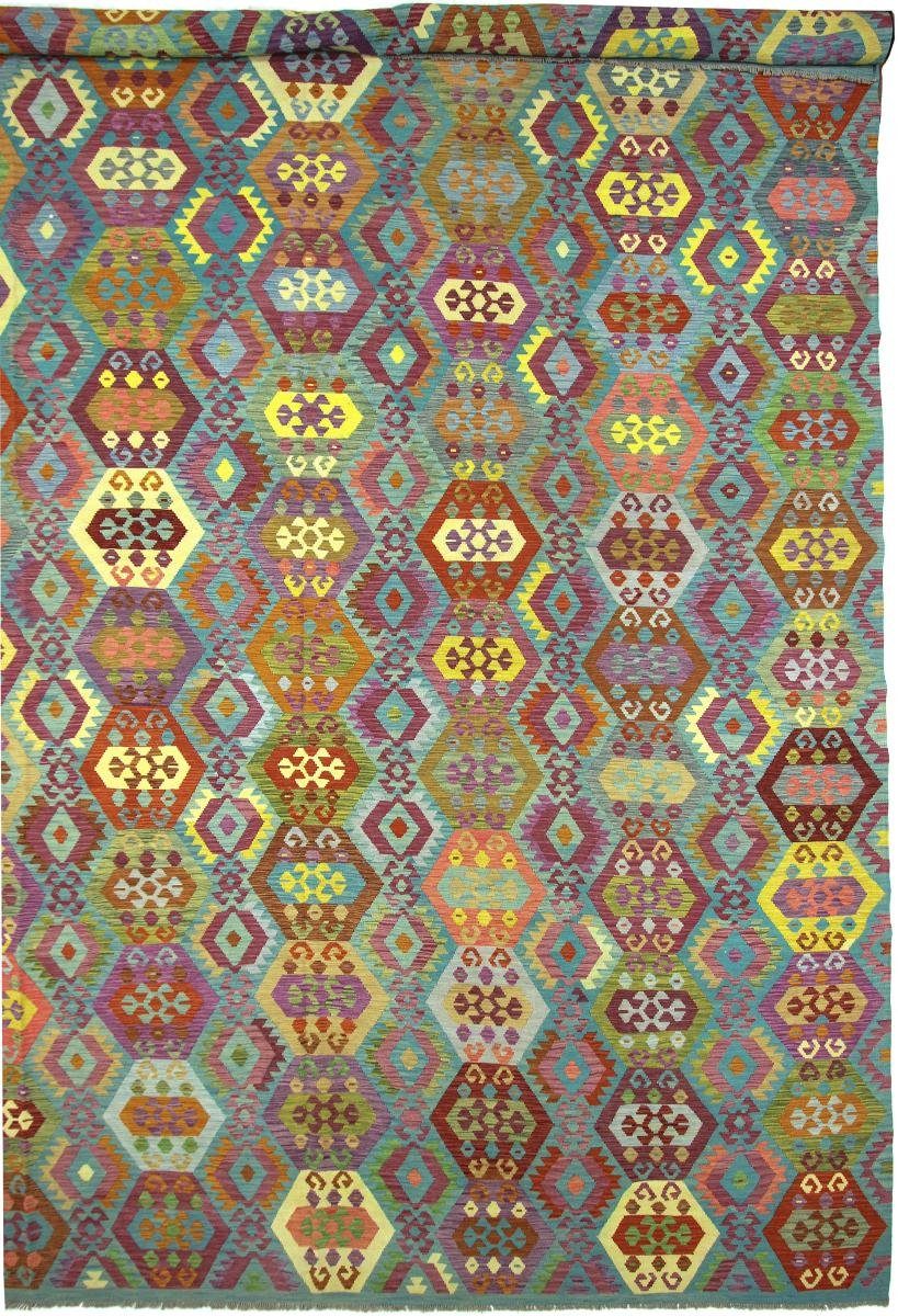 Orientteppich Kelim Afghan 409x589 Handgewebter Orientteppich, Nain Trading, rechteckig, Höhe: 3 mm