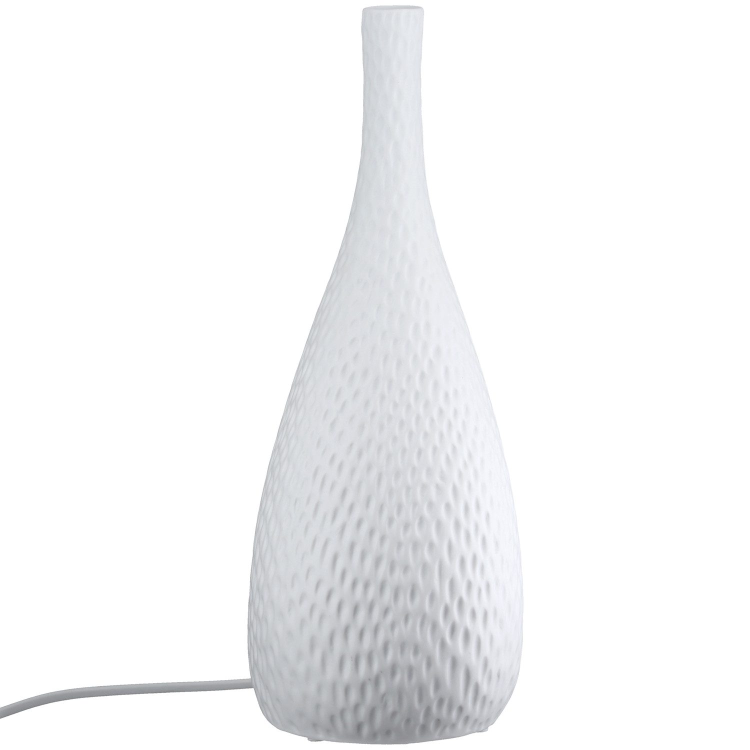 GILDE Tischleuchte ZAPPO Tischleuchte - weiß - Porzellan - Höhe 27cm x Ø 12cm - Dekolampe, Tischlampe - Schreibtischlampe - Nachttischlampe