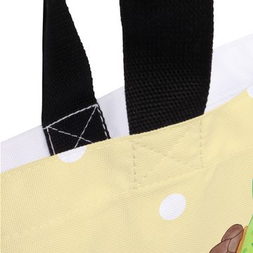 Mr. & Mrs. Panda Shopper Schildkröte Pfeifen - Gelb Pastell - Geschenk, Alltagstasche, Schildi (1-tlg), Trendiges Design