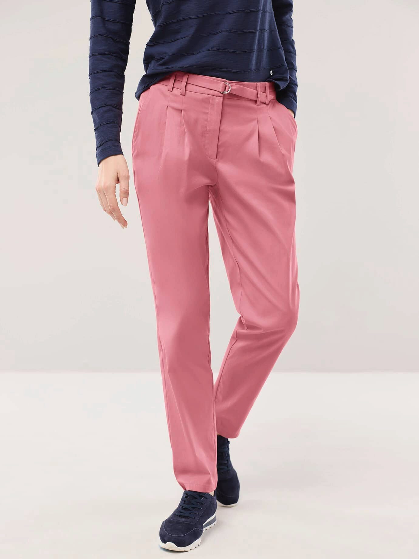 Walbusch Bundfaltenhose Damen Bundfaltenhose aus Baumwollmix Regular fit, pflegeleicht, atmungsaktiv