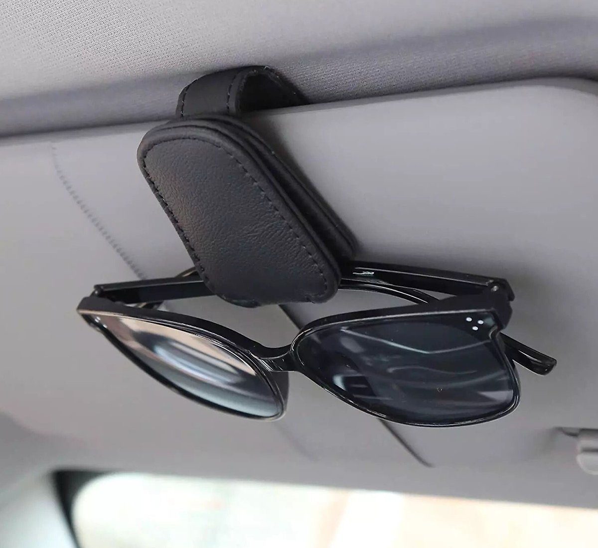 Haiaveng Ablageregal Sonnenbrillenhalter für Auto Sonnenblende magnetischer, Brillenhalter Clip für Auto Sonnenblende