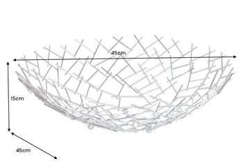 riess-ambiente Dekoschale STRUCTURE 45cm silber (1 St), im Modern Design