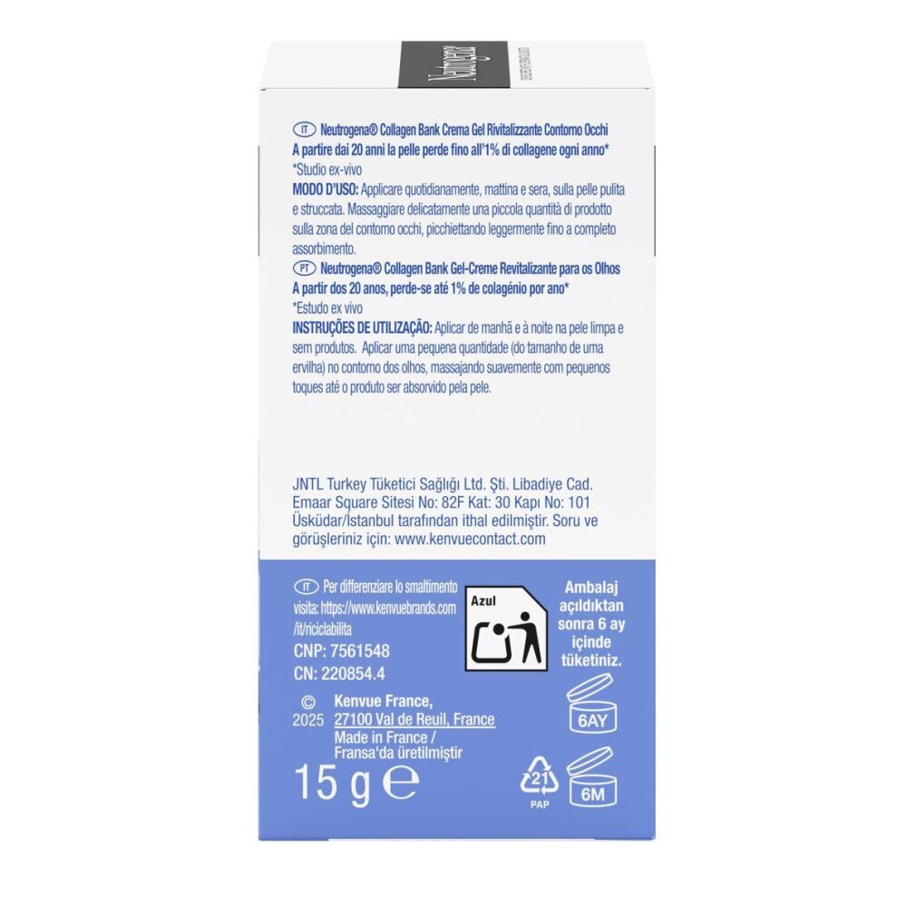 Neutrogena Körperpflegemittel COLLAGEN BANK revitalisierendes Augenkontur-Cremegel 15 ml