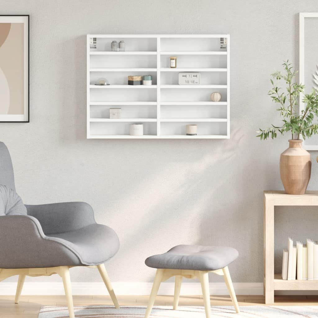 vidaXL Regal Vitrinenschrank Weiß 80x8,5x58 cm günstig online kaufen