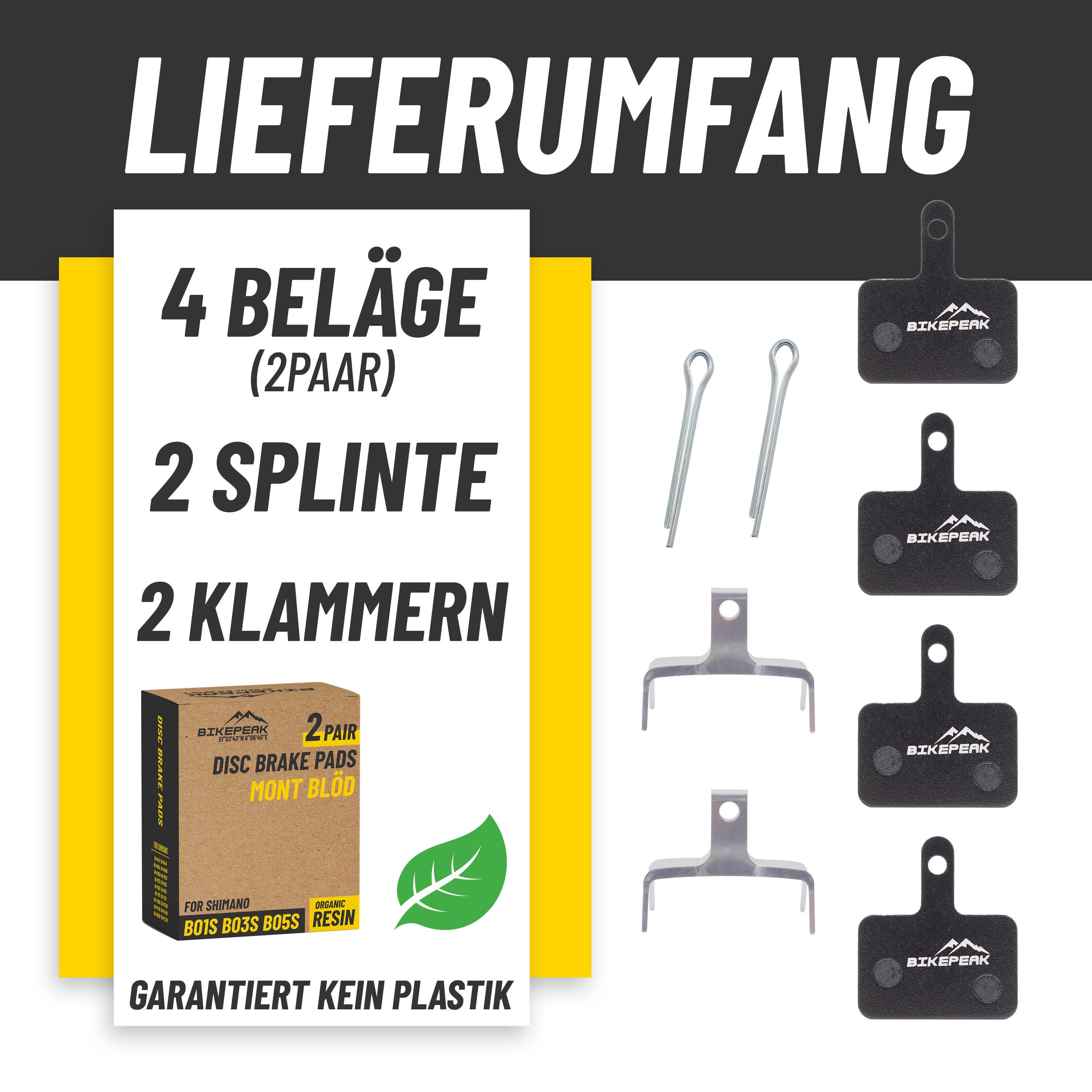 BikePeak Bremsbelag BikePeak 2er Set Scheibenbremsbeläge Mont Blöd – Bild 2 von 5