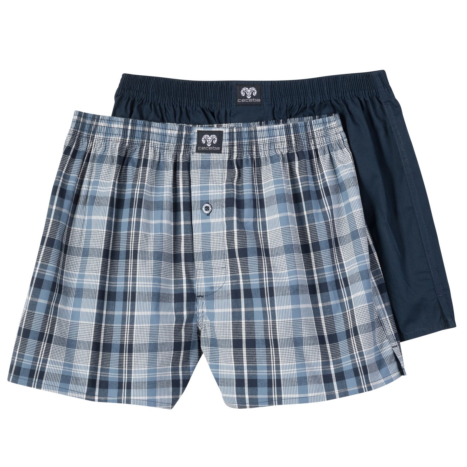 Boxershorts Ceceba 2er-Pack Web-Boxershorts XXL navy/kariert