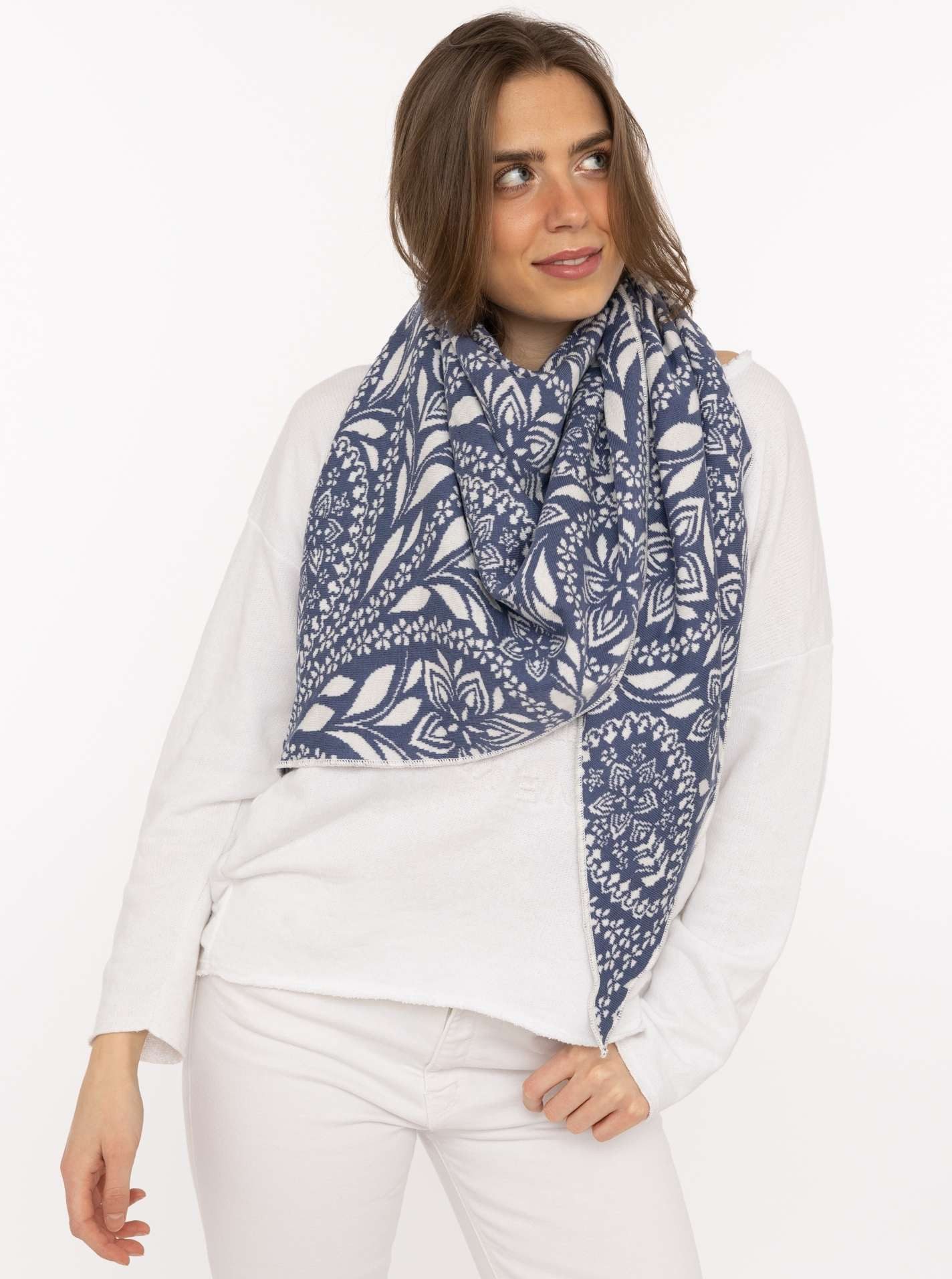 Zwillingsherz Dreieckstuch "Paisley Blätter", blumiges Muster, tolles Accessoire, vielseitig tragbar
