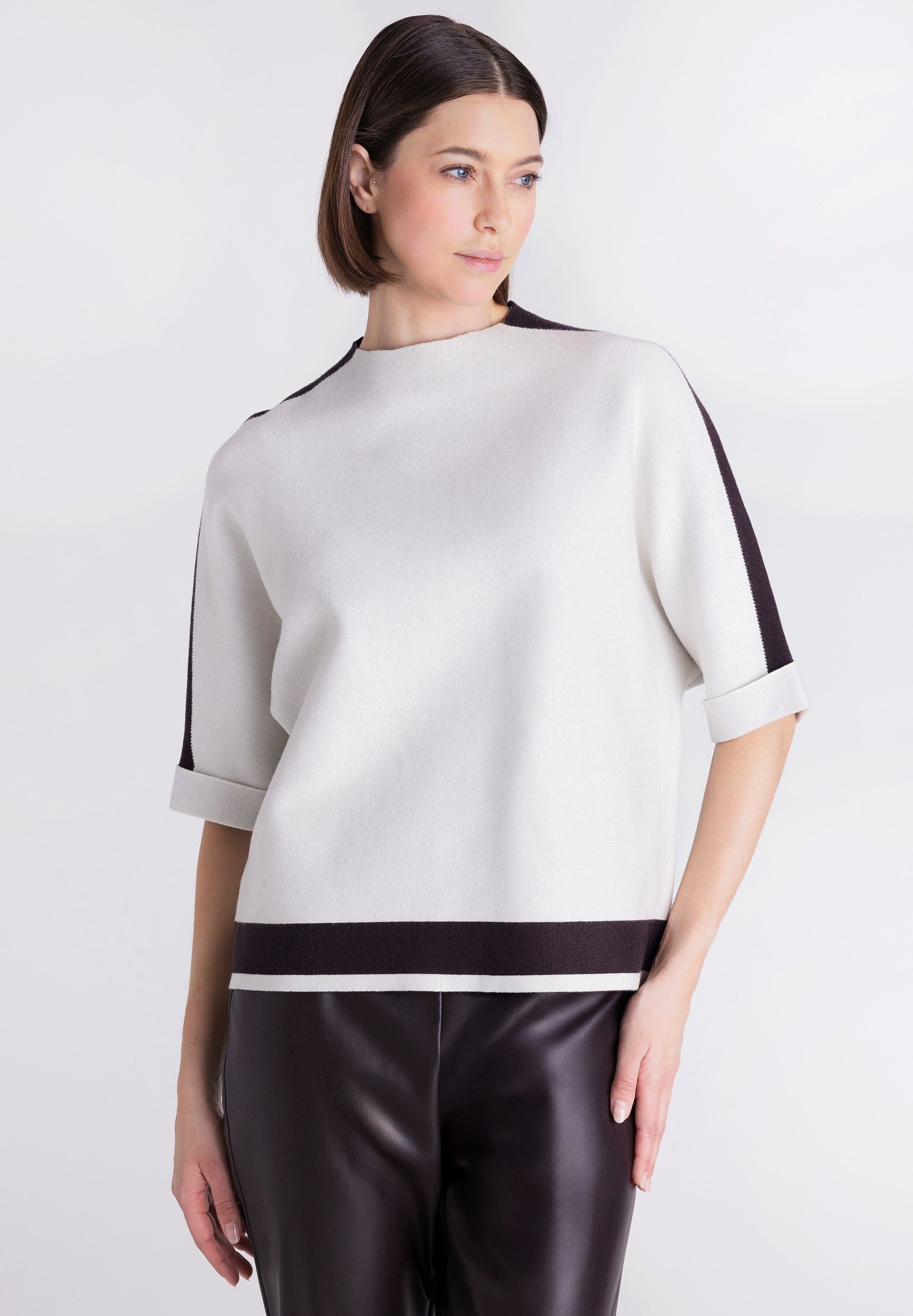 TUZZI Strickpullover mit Ärmelumschlag
