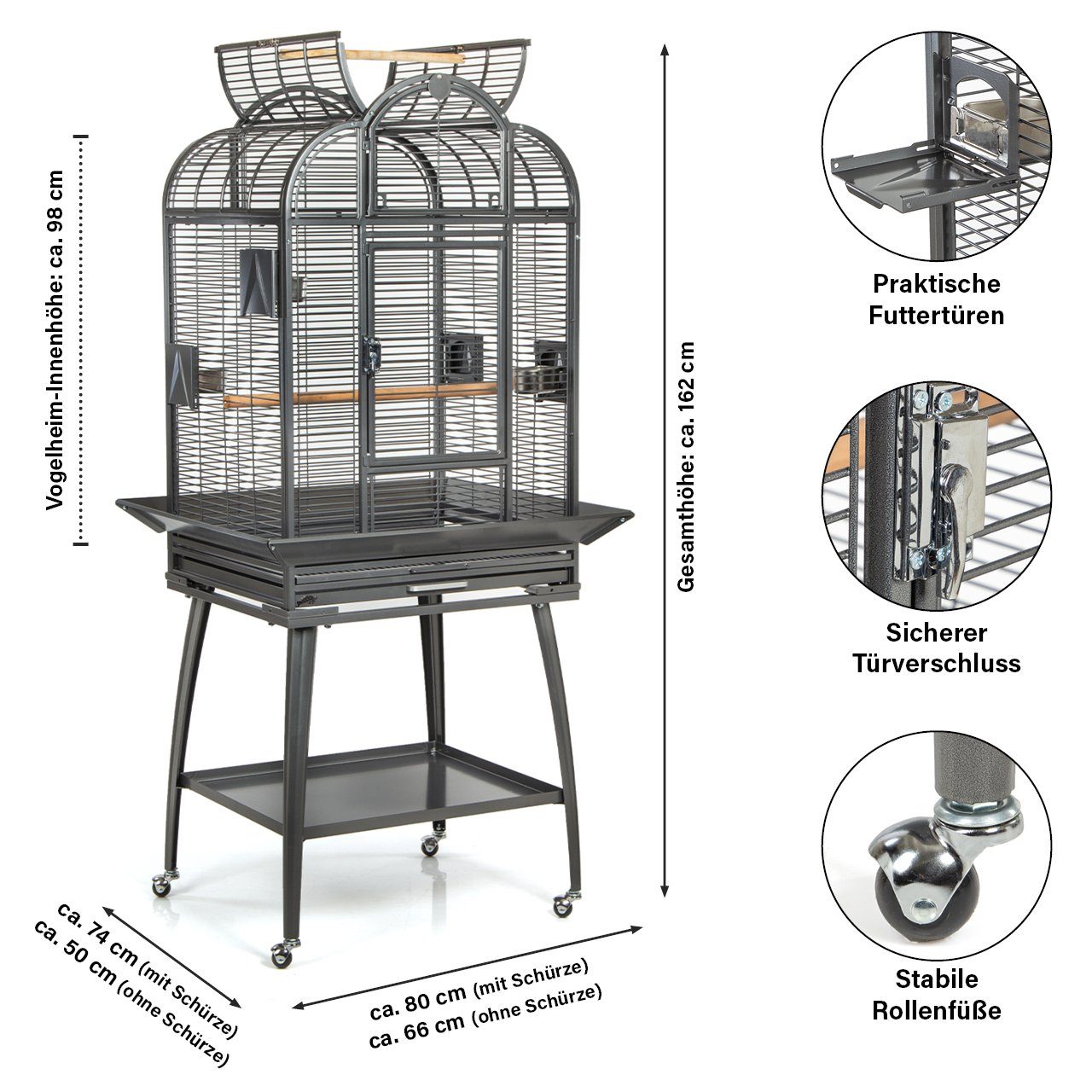 Montana Cages Voliere Sittichkäfig Havana Vogelkäfig, Voliere für Wellensittich & Co.