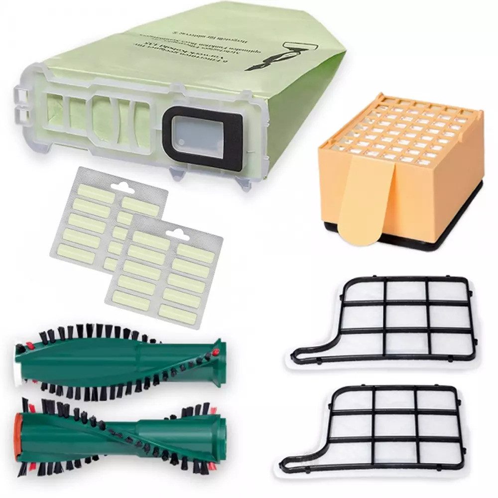 PRIMEBAG Staubsaugerbeutel 43 tlg. Sparset 18 Beutel Bürsten Filter Duft passt für Vorwerk VK 135