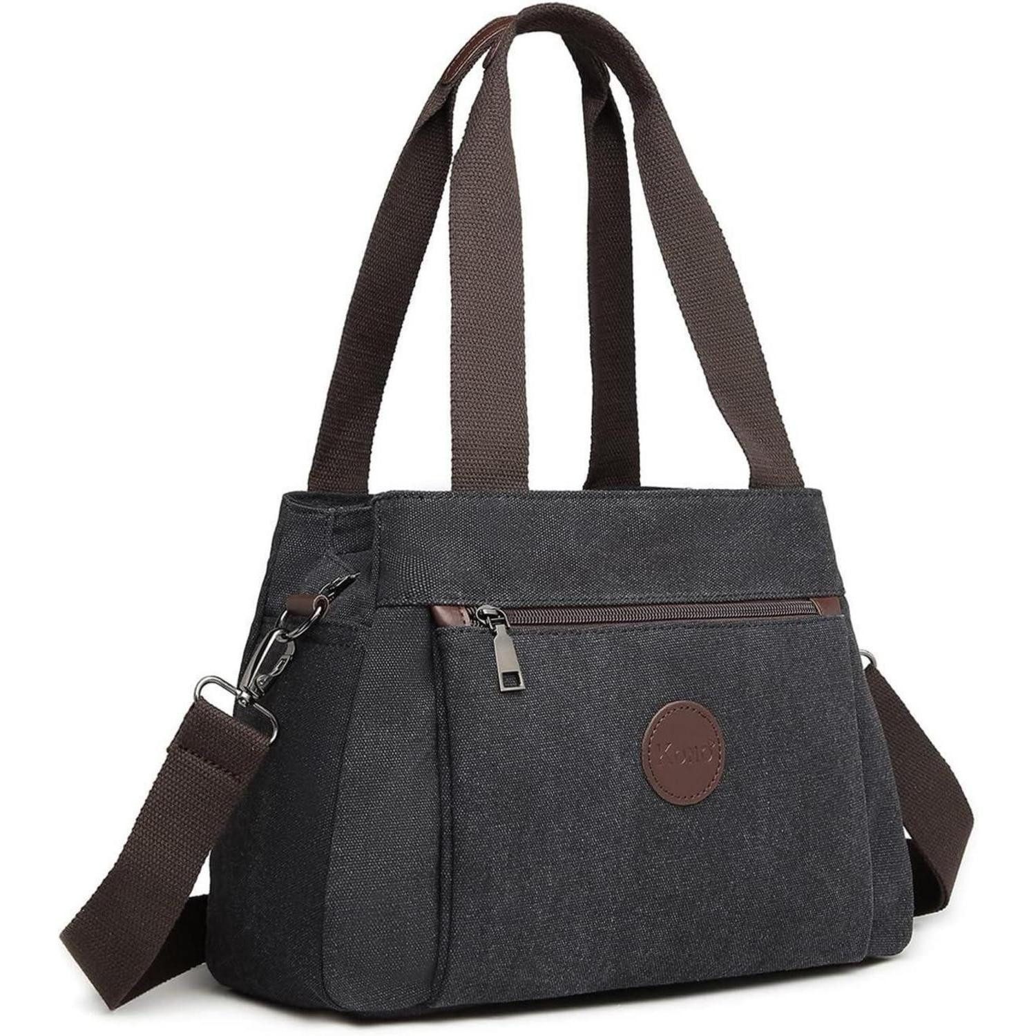 LuxusKollektion Handtasche Handtasche Canvas Frauen Schultertasche Schwarz