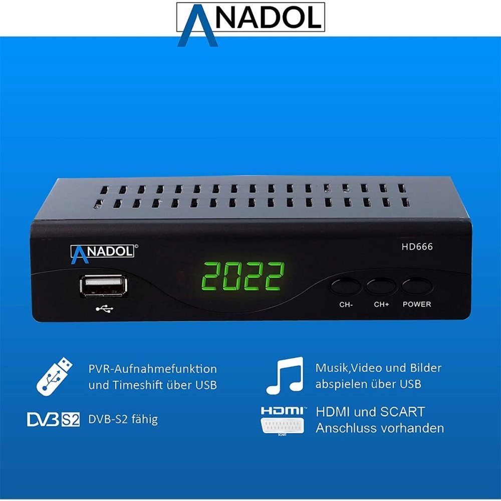 Full Satellitenreceiver Anadol HD666 HD