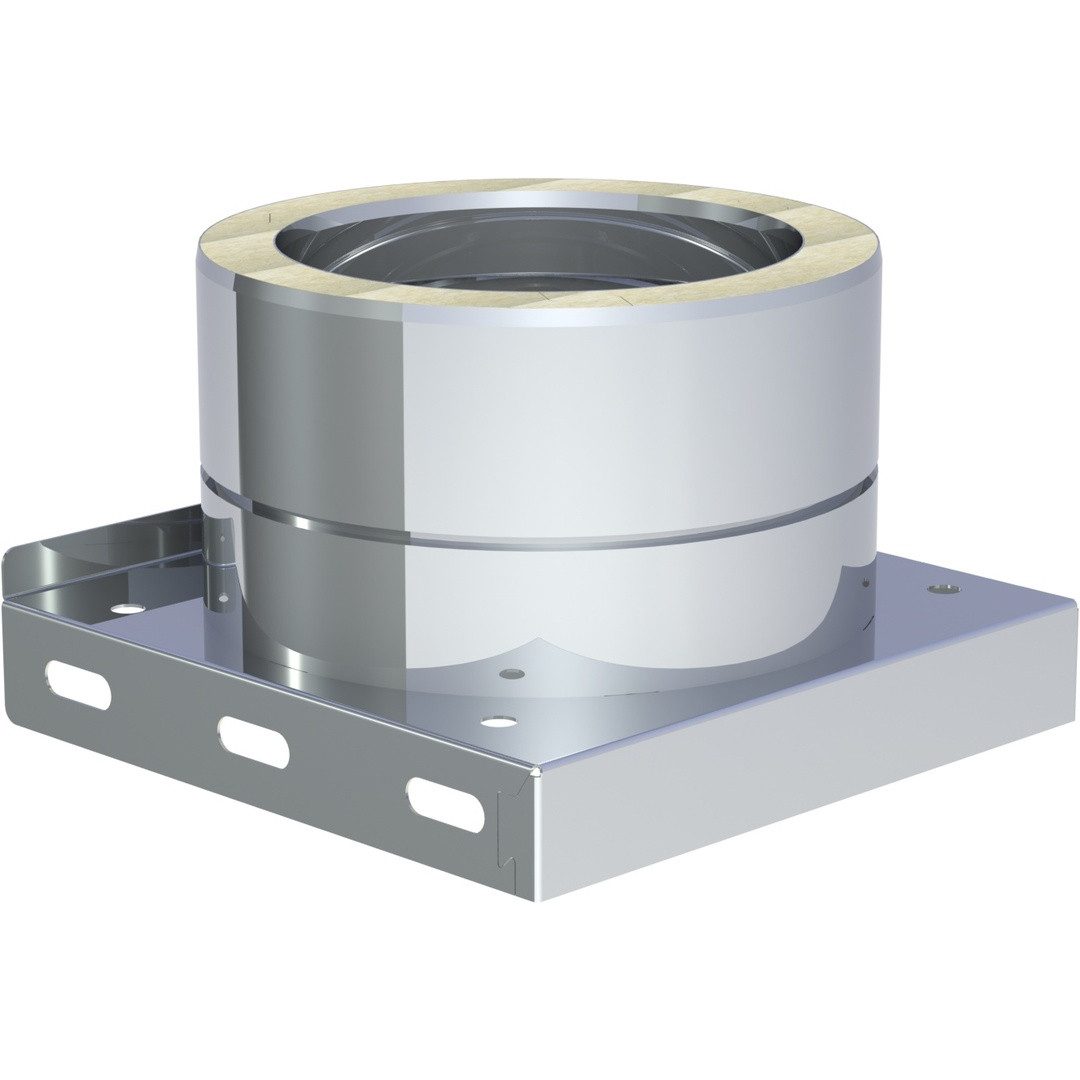 Jeremias Schornstein DW-ECO 2.0 Ø130mm Grundpl. m. Kondensatabl. unten + 1/2" Nippel, Ø 130 mm