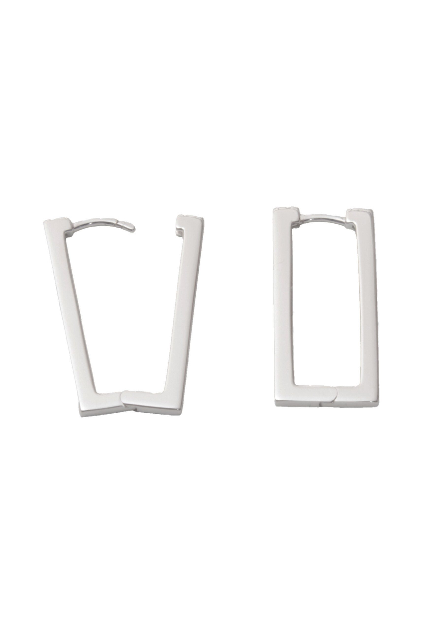fejn jewelry Paar Creolen Rectangle Huggie, nachhaltiger Echtschmuck
