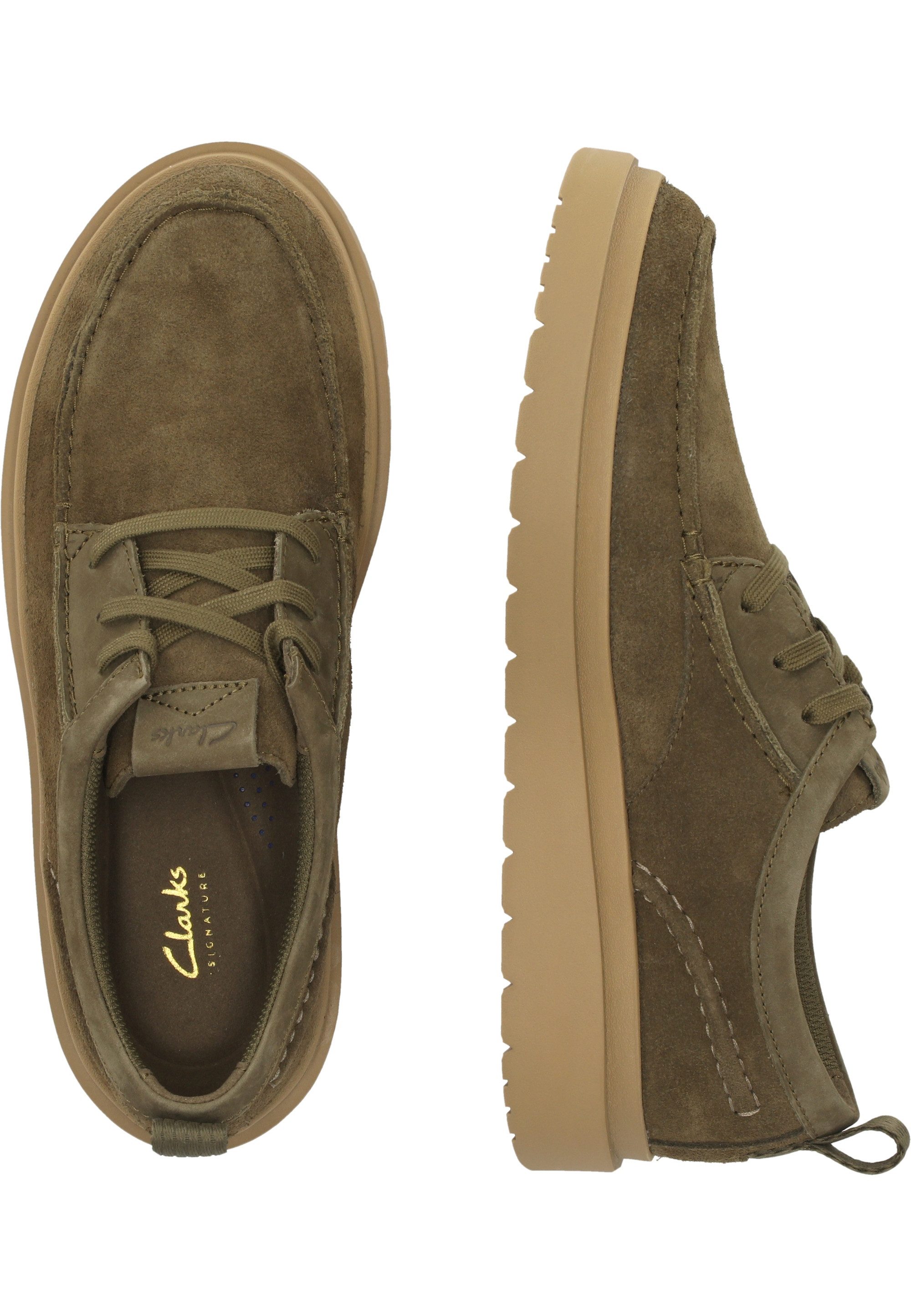 Clarks Polden Moc Schnürschuh mit ultraleichter Sohle
