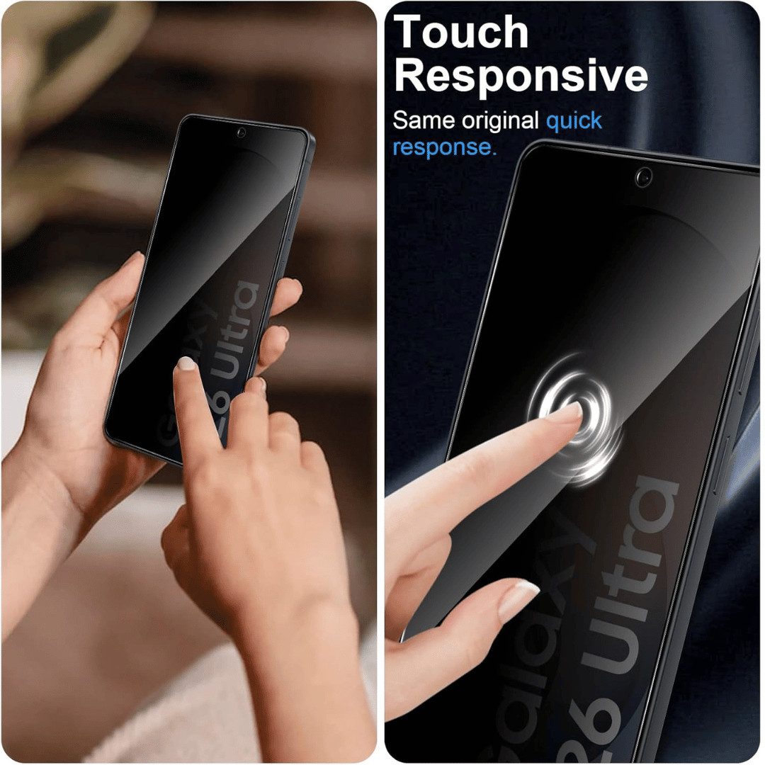 SmartUP Displayschutzglas 2X Schutzglas für Samsung Galaxy S26 Ultra Blickschutz Display Kamera für Samsung Galaxy S26 Ultra, 4 Stück, Anti-Spy, Blickschutz, Pr – Bild 4 von 5