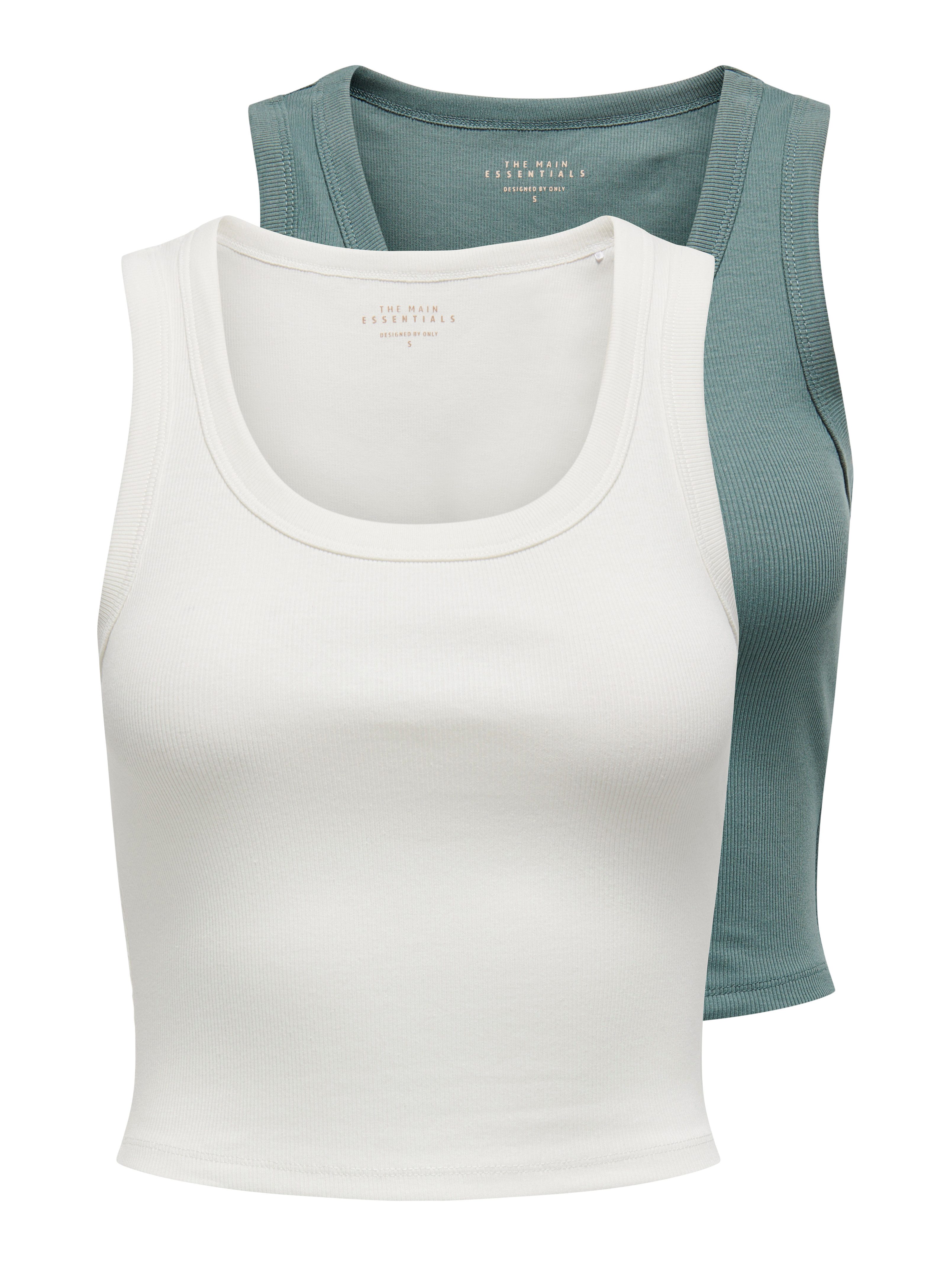 ONLY Tanktop ONLEASY S/L TANK TOP JRS 2 PACK (Set, 2-tlg) günstig online kaufen