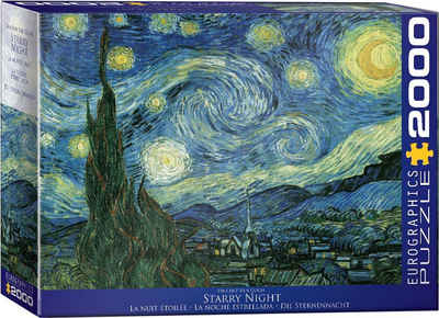 empireposter Puzzle Vincent van Gogh - Sternennacht - 2000 Teile Puzzle Format 67,6x96,8 cm, Puzzleteile