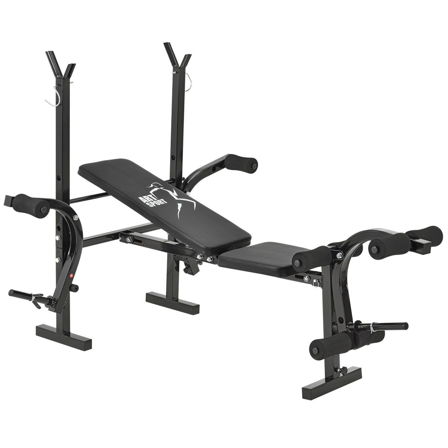 ArtSport Kraftstation ProfiGym 1000, Langhantel-Ablage, Butterfly und Beincurler, Rückenlehne verstellbar