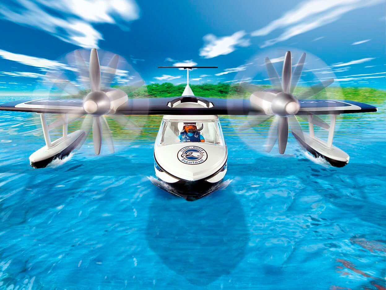 Playmobil® Polizei Wasserflugzeug (4445), Action Heroes Konstruktions-Spiel günstig online kaufen