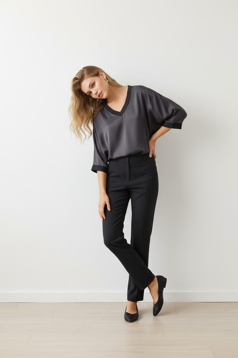 Zuckerwatte Satinbluse silktouch