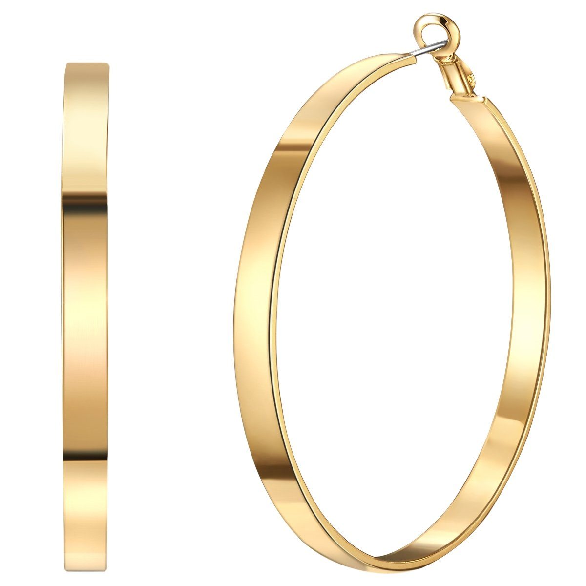 Lulu & Jane Paar Creolen gelbgold günstig online kaufen