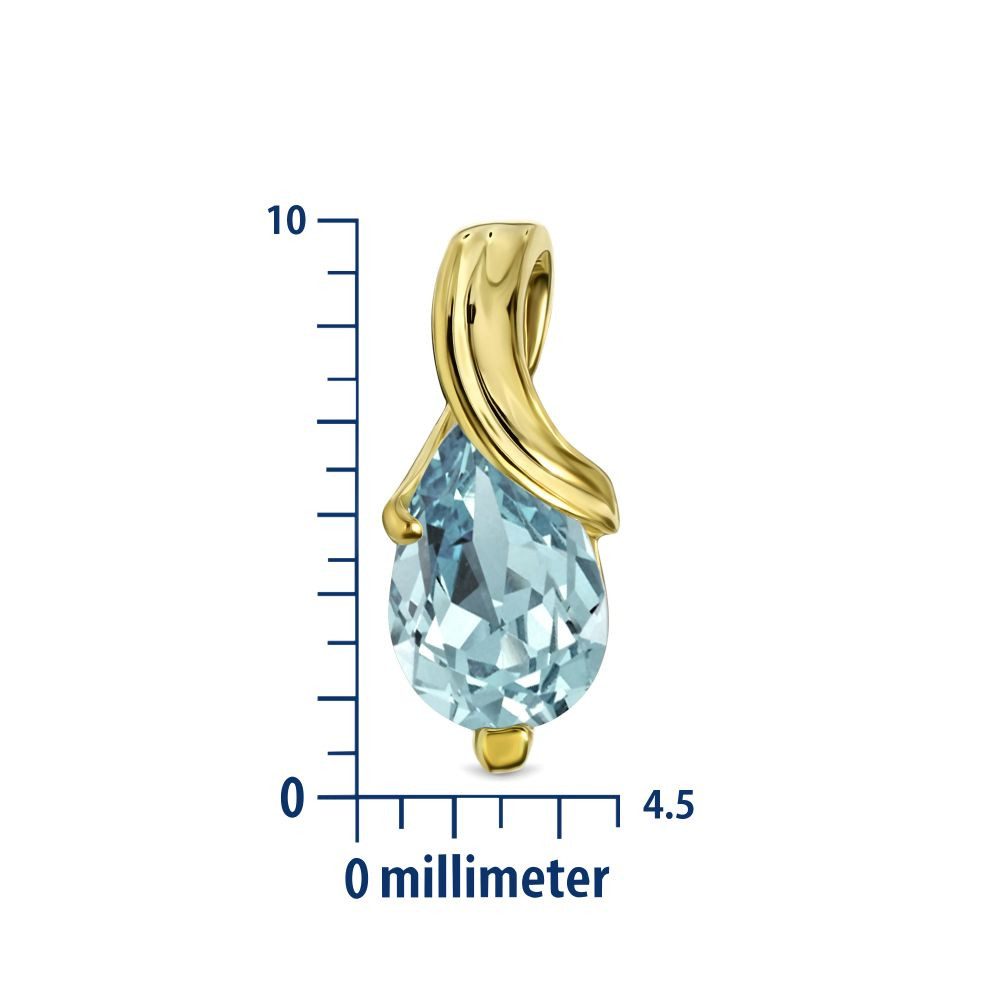 Miore Paar Ohrstecker MG9268E (inkl. Schmuckbox), Damen Ohrstecker Gelbgold, Ohrringe 9 Karat 375 Gold - mit Aquamarin