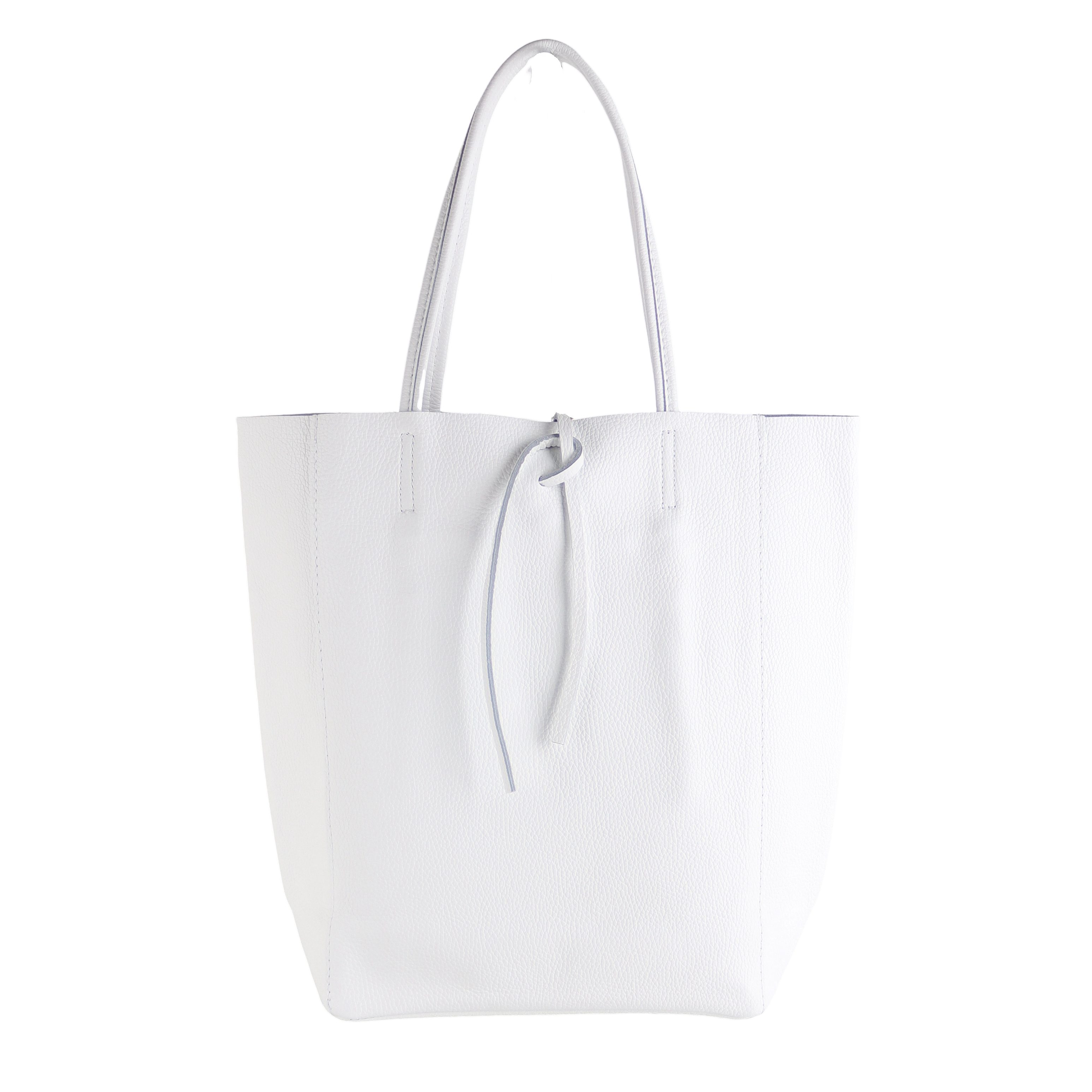 Shopper aus Echtleder / Wildleder, Made in Italy, Henkeltasche Tasche