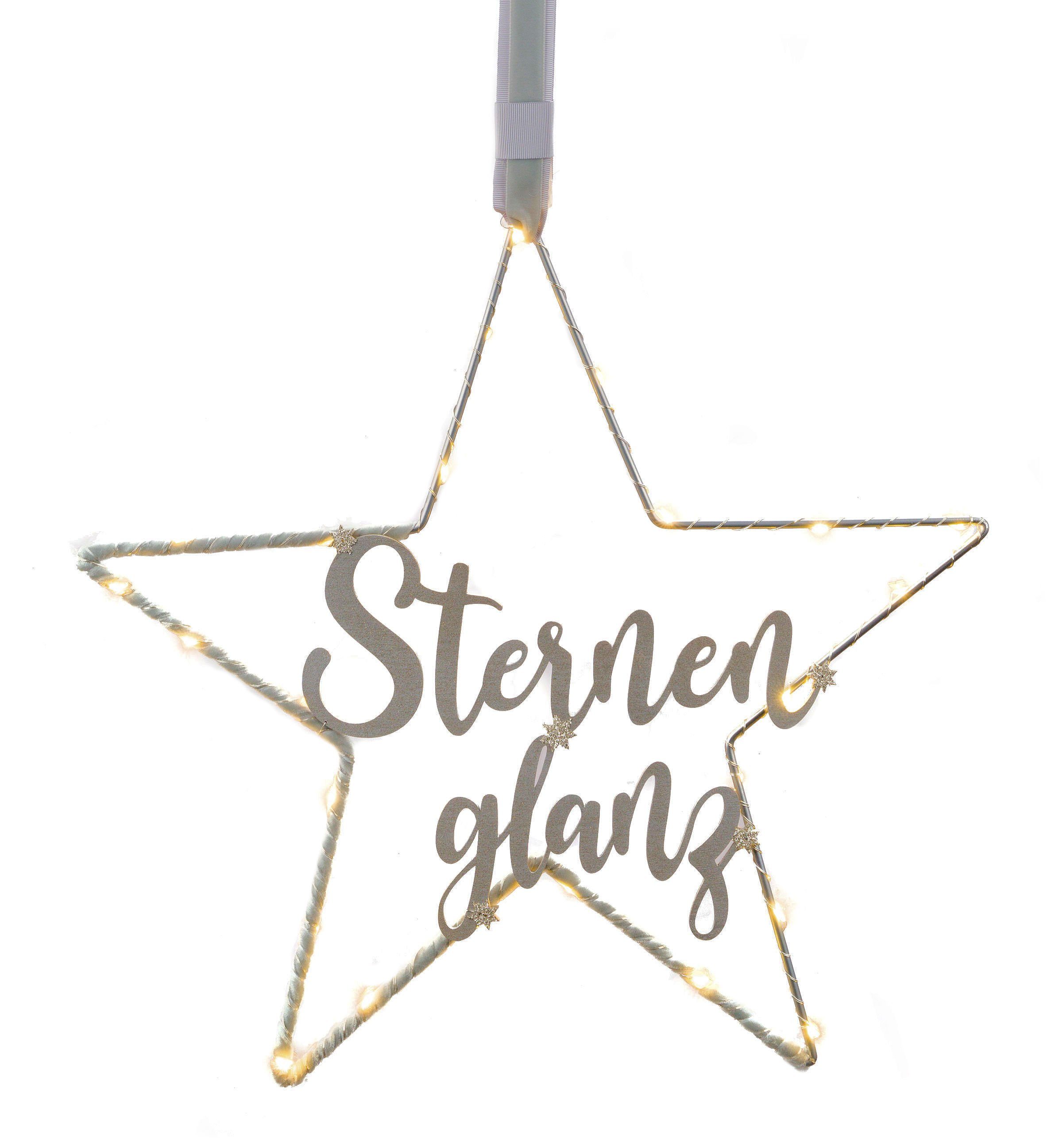 Spetebo LED Dekolicht LED Stern Silhouette zum Aufhängen - ca. 51 cm, An / günstig online kaufen