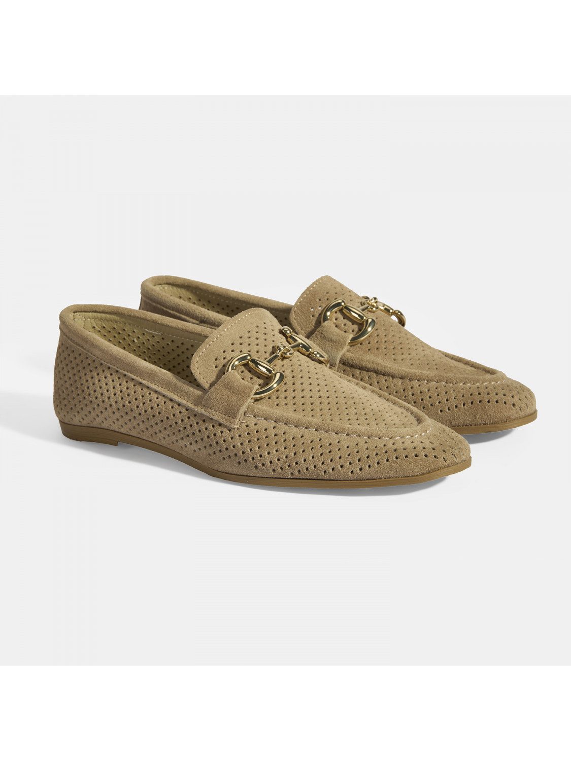 Desa Damen-Slipper aus Wildleder – Atmungsaktives Lederfutter, flacher Abs günstig online kaufen