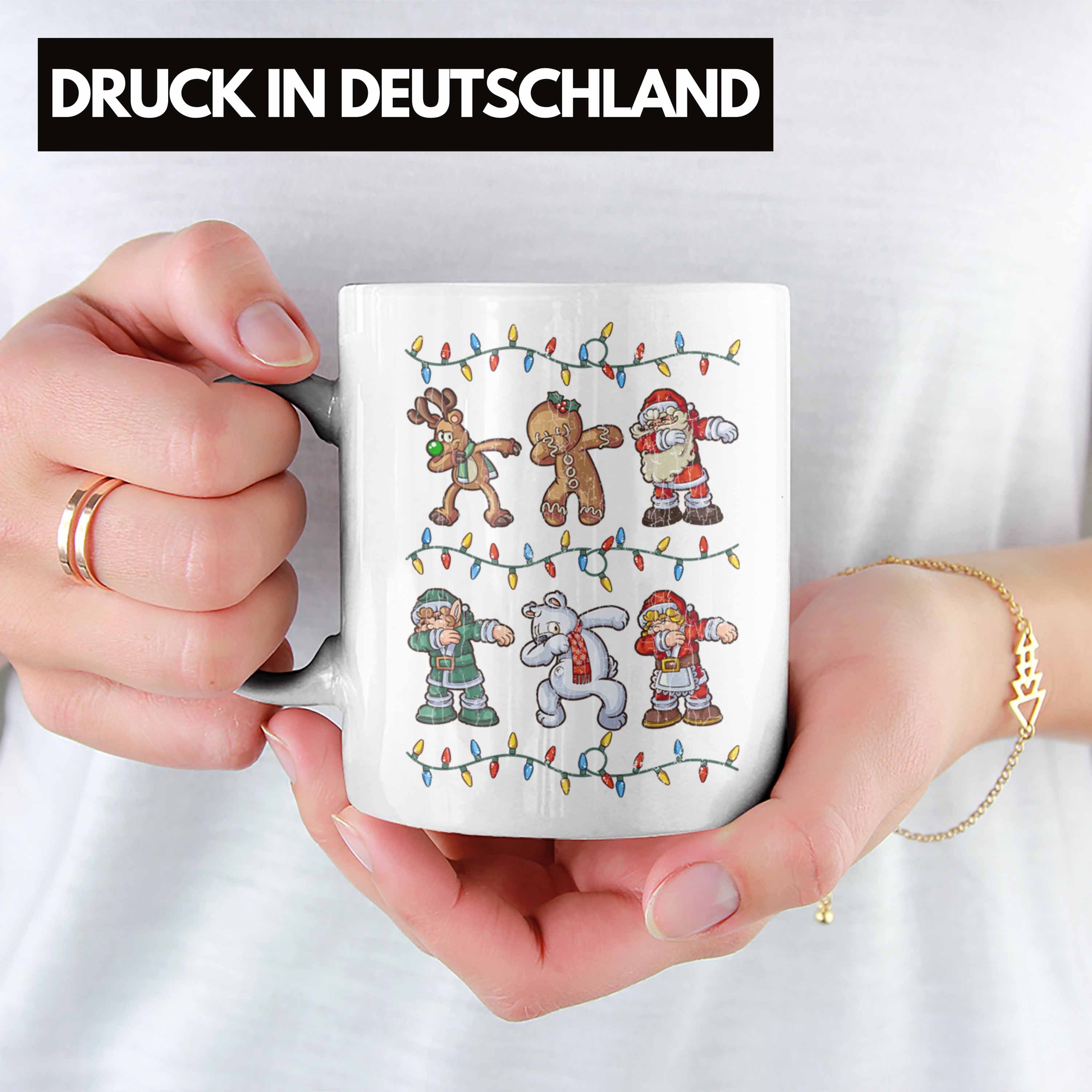 Weihnachten Weihnachtsmann Tasse - Weihnachtsmann Kinder Becher Geschenk Eisbär Lebuchenmann Trendation Jungs Mädchen Tasse Trendation Weihnachtstasse Cute Jungen Lustig Weiss für Rentier