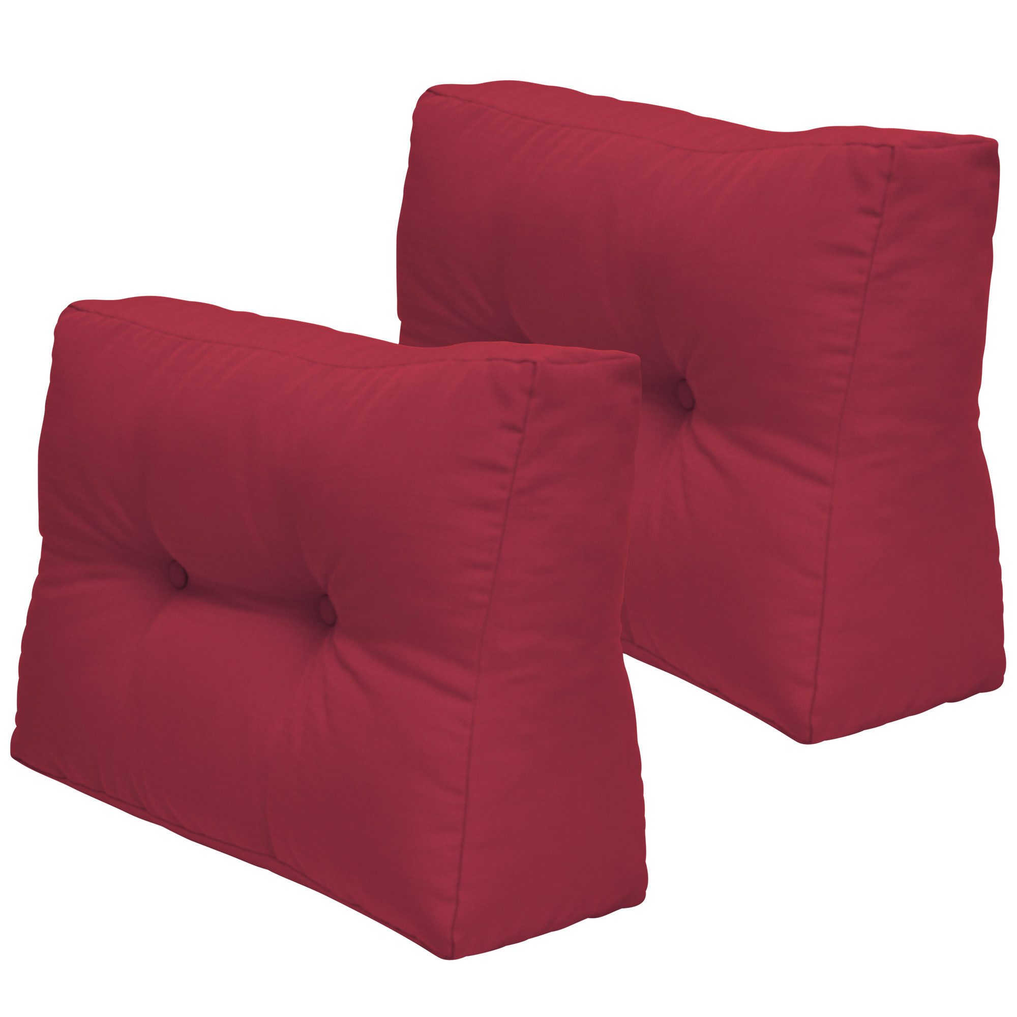 Beautissu Palettenkissen Palettenkissen Outdoor 1x Sitzkissen & 2x Rückenkissen, Rot, Outdoor 1x Sitzkissen 120x80cm & 2X Rückenkissen 60x40cm