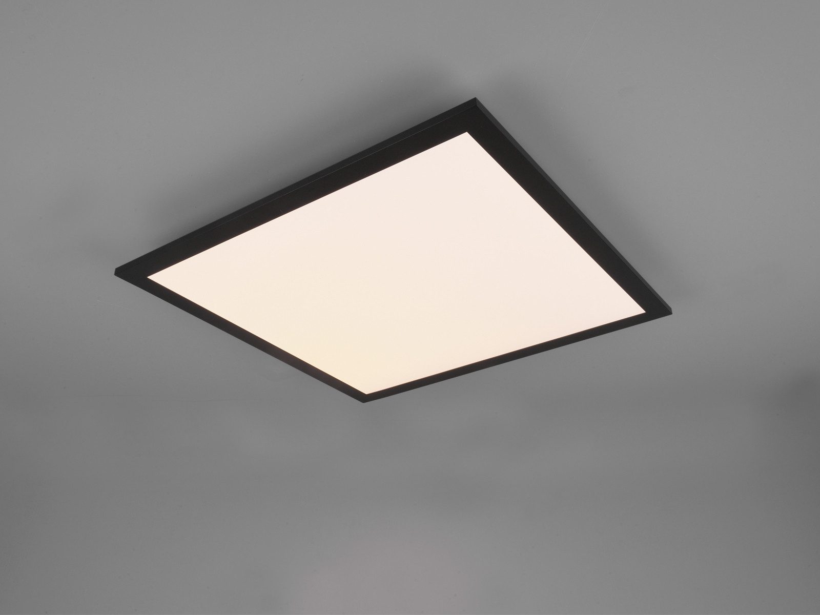 Reality Leuchten LED Deckenleuchte, LED fest integriert, Warmweiß, Großes Panel für Decke o. Wandleuchte, extrem flach aus Metall 45x45cm