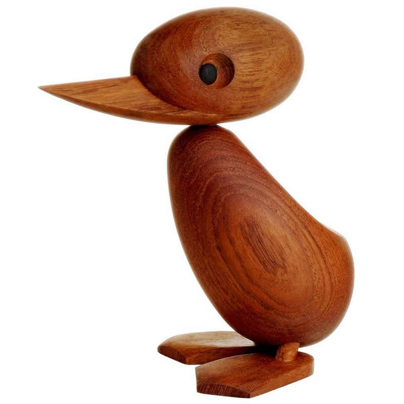 Architectmade Dekofigur Duck (Höhe 18 cm); Dekoobjekt Holzfigur Ente aus Teakholz; Dänischer Designklassiker