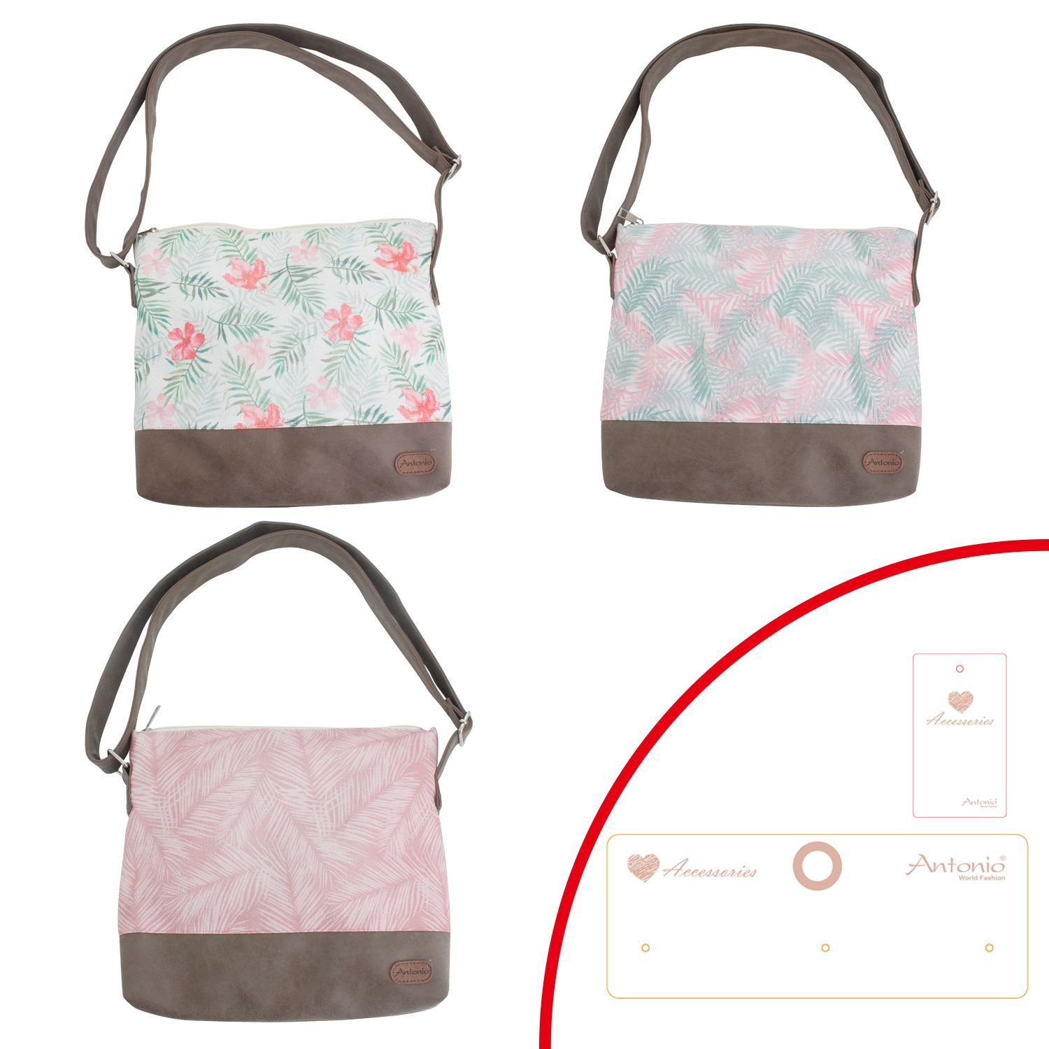 VewoTex Umhängetasche Damen Schulter Tasche » Tropische Blumen 28 x 32 cm ( günstig online kaufen