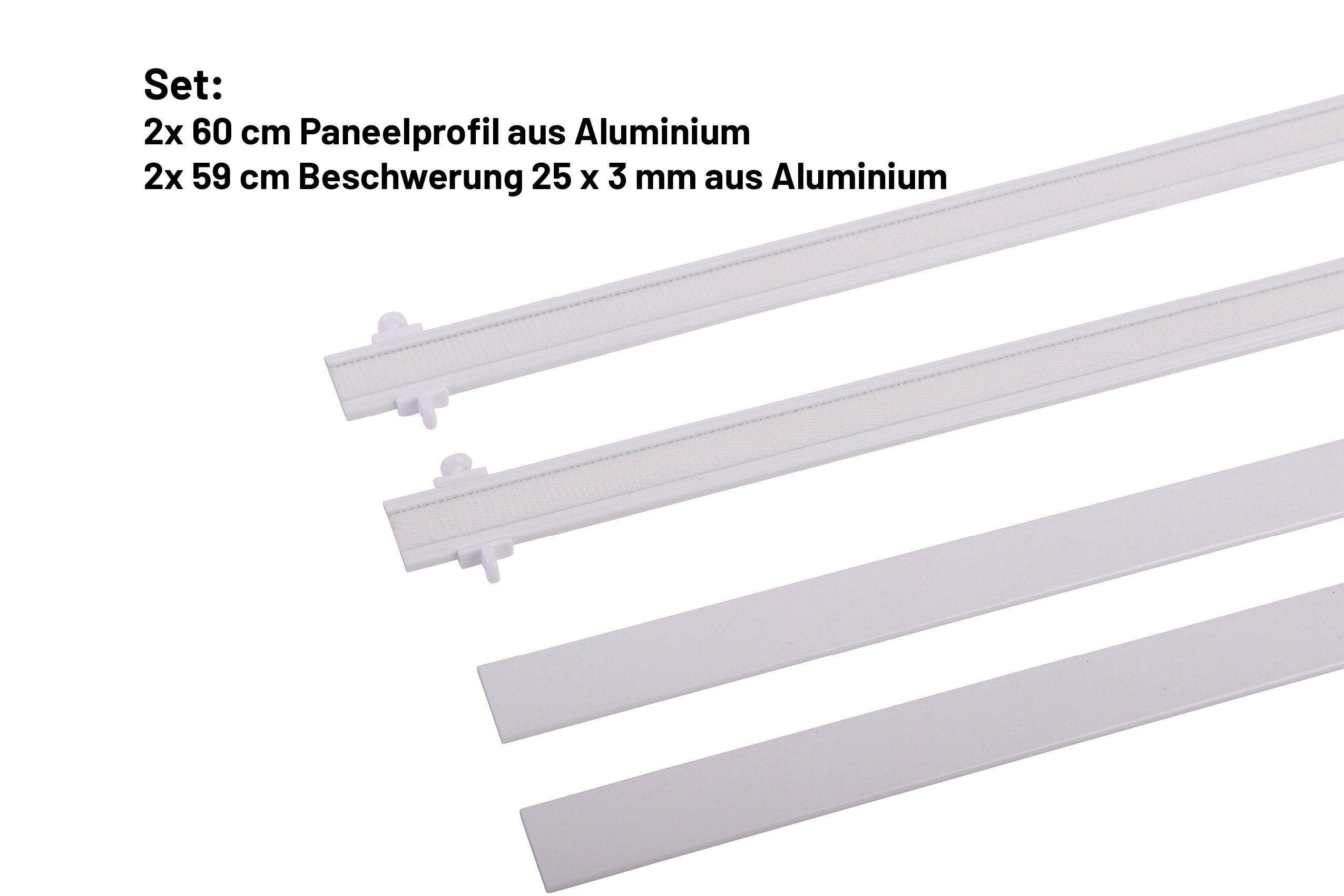 Deco-Raum Paneelwagen mit Klettband und Beschwerungsprofil, Schiebegardinen, (Komplett-Set, 2-St., Flächenvorhangschienen Set), Flächenvorhang-Technik – Bild 5 von 5