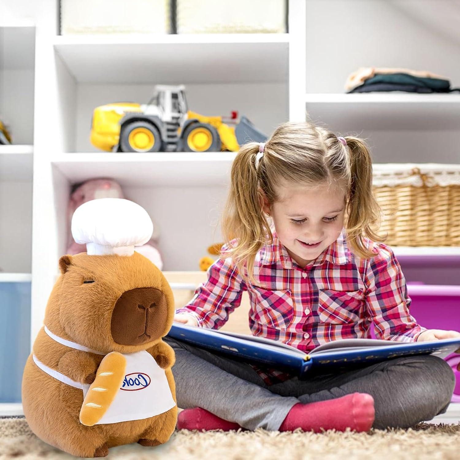 LuxusKollektion Kuscheltier Plüschtier Capybara Plüsch 35cm Kuscheltier Geschenk Kinder Koch 35cm (1-St)