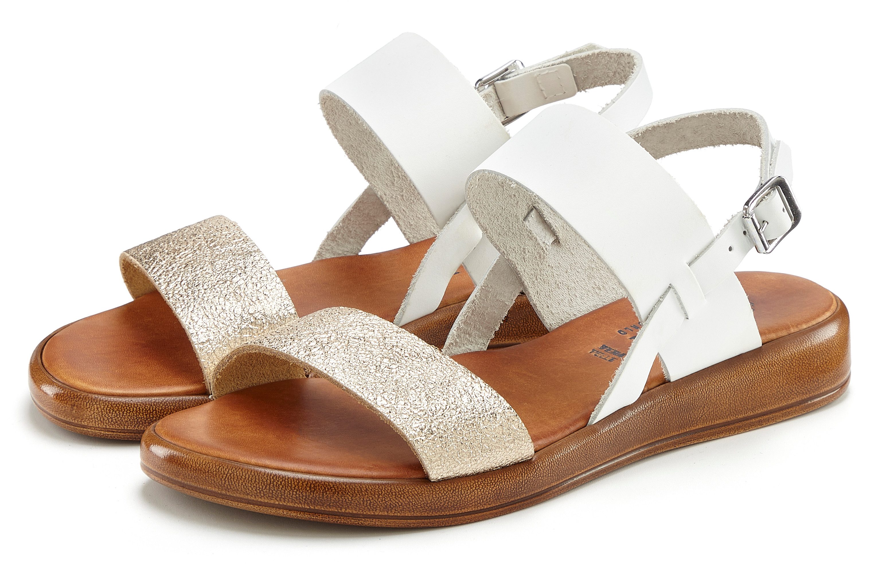 LASCANA Sommerschuh, Riemchensandale, offener Schuh Sandale aus Leder