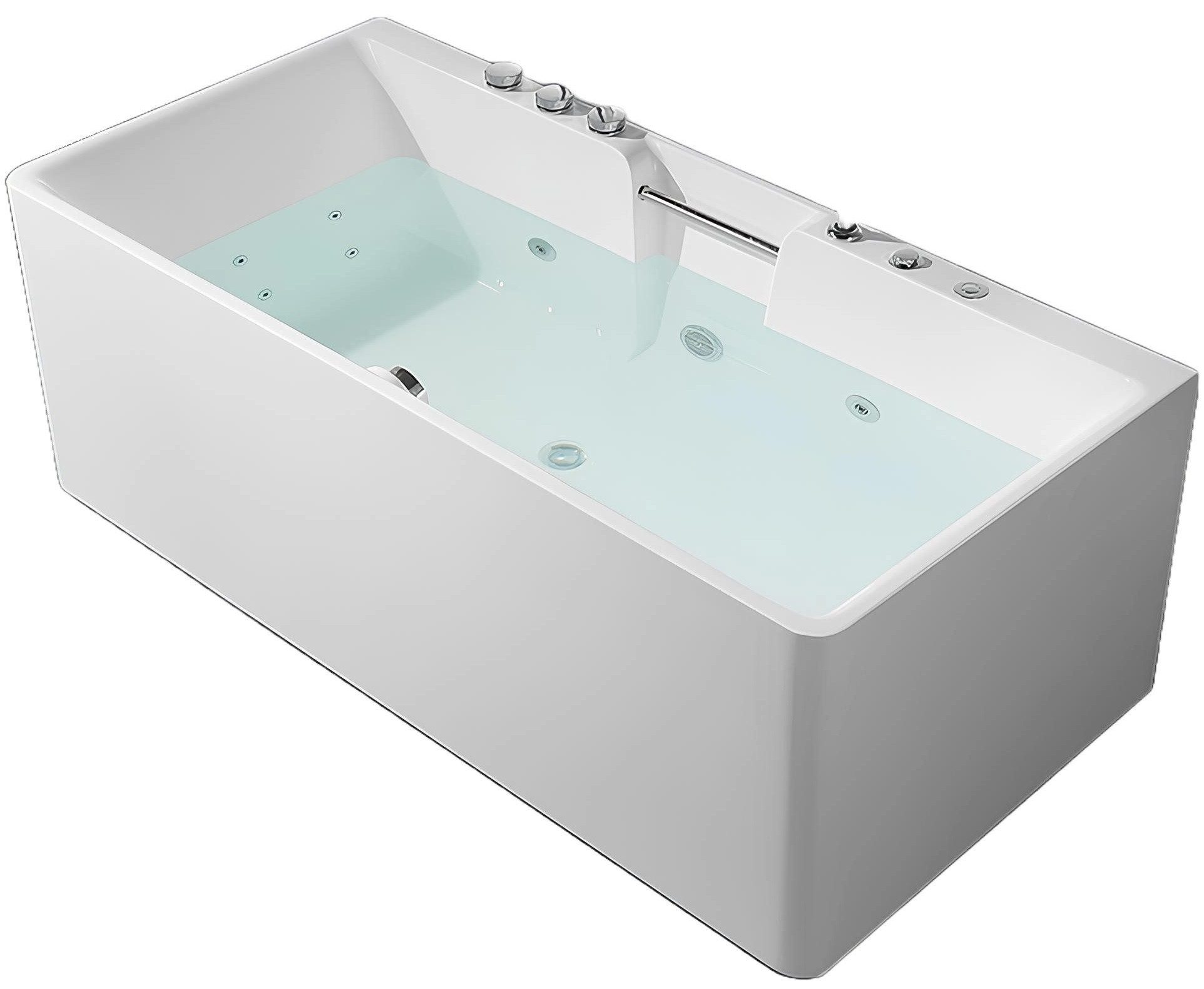 Xlmoebel Whirlpool-Badewanne Whirlpool-Badewanne Home Spa in Weiß mit Massagefunktionen, Hergestellt in Europa