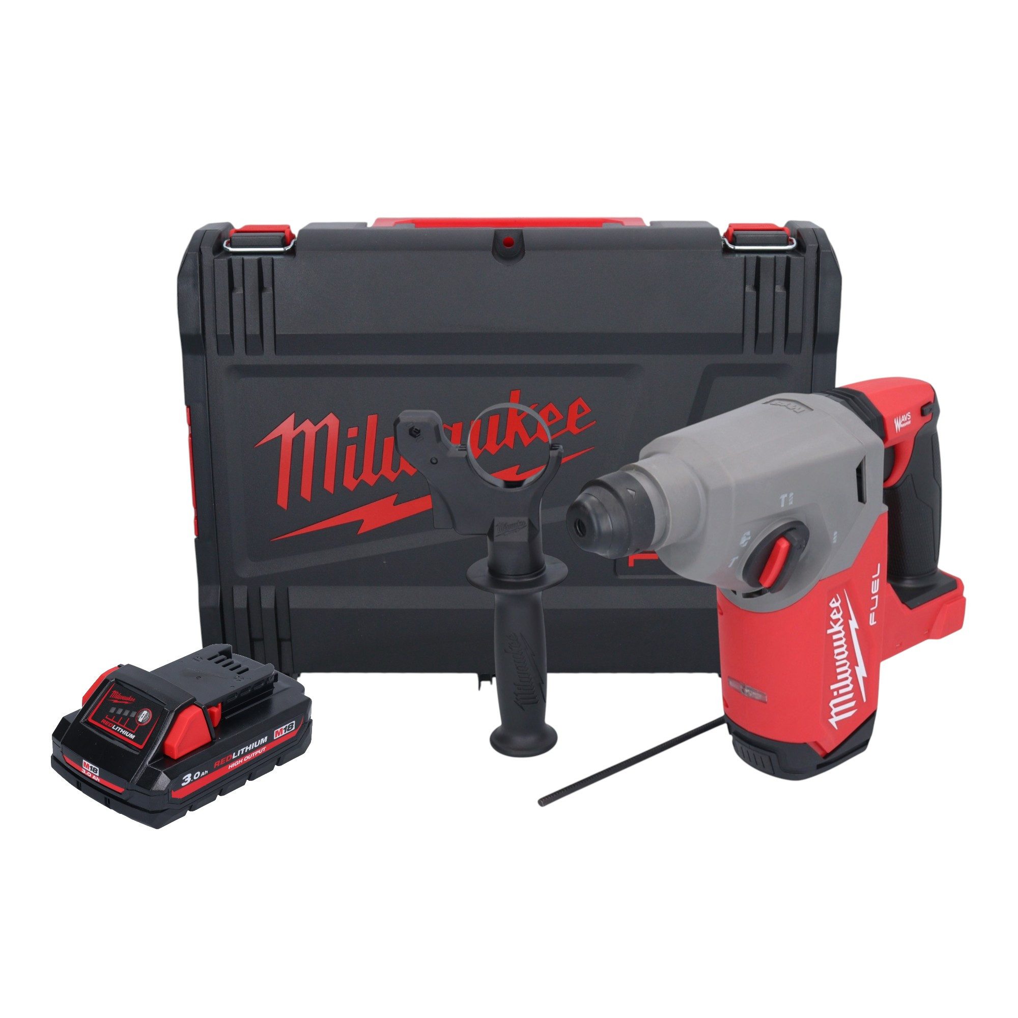 Milwaukee Akku-Bohrhammer M18 FH-301X 18 V 2,5 J SDS plus + 1x Akku 3,0 Ah + HD Box - ohne Lader